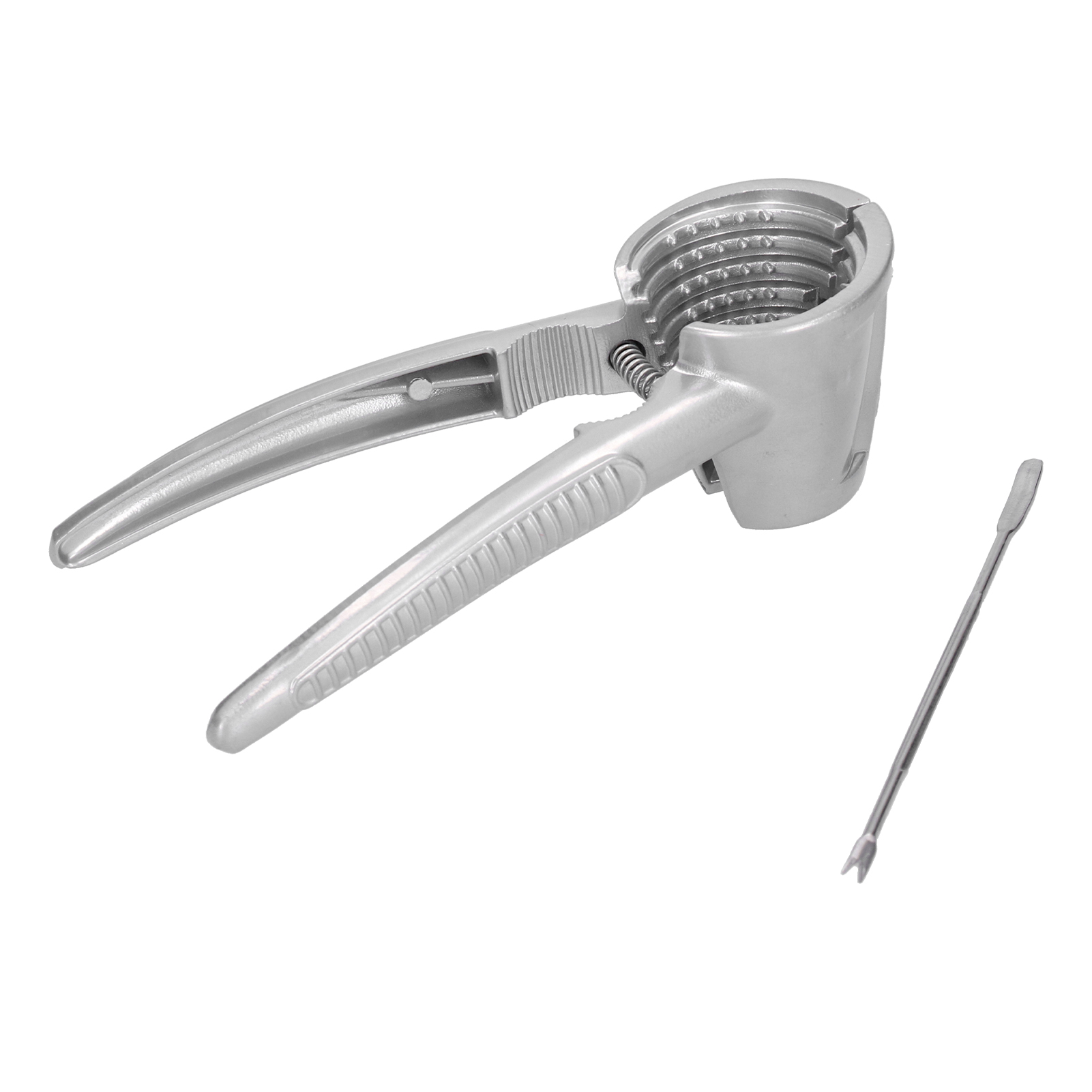 Nussknacker Aus Aluminiumlegierung Mit Nadel, Langlebiger Nussöffner, Silberfarben, Für Nüsse Und Walnüsse