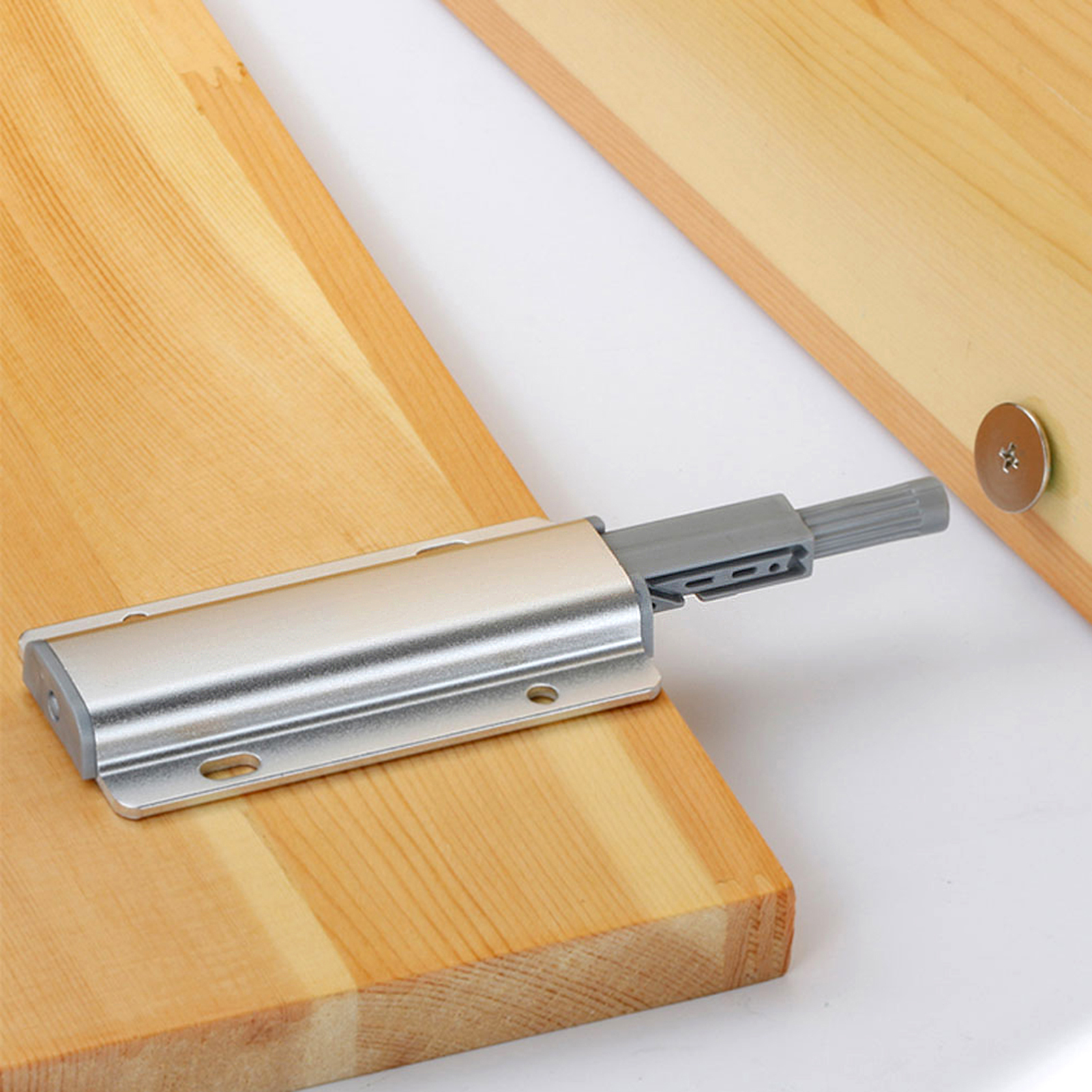 Grifflose Schrankbeschläge, Soft-close-druckknopfverschluss Für Schranktüren, Silberfarben, 4er-set, Kompatibel Mit Küchen- Und Wohnzimmermöbeln