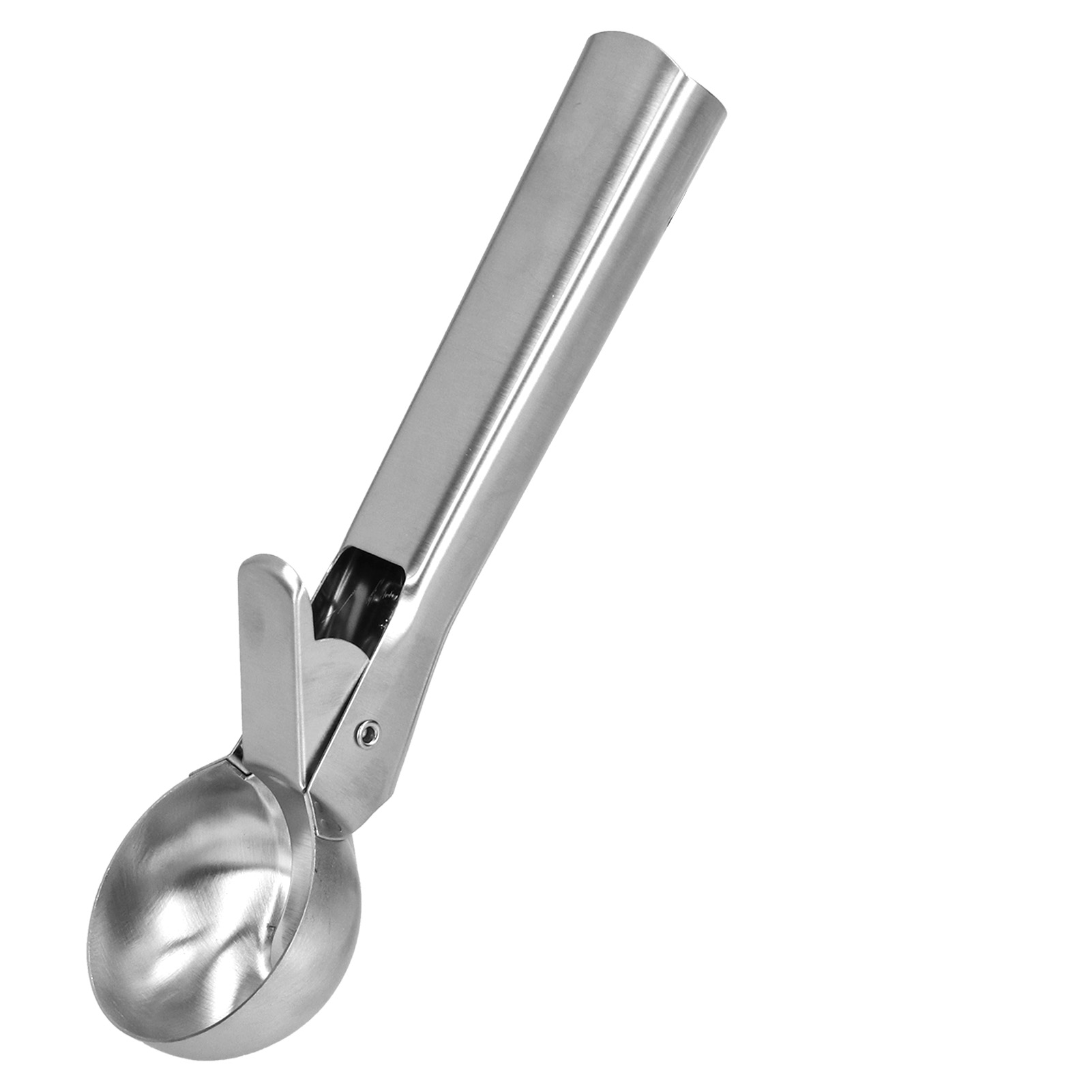 Eisportionierer Aus Edelstahl Mit Ergonomischem Griff, Ideal Für Joghurt Und Eiscreme, Silberfarben, Praktisches Servierwerkzeug