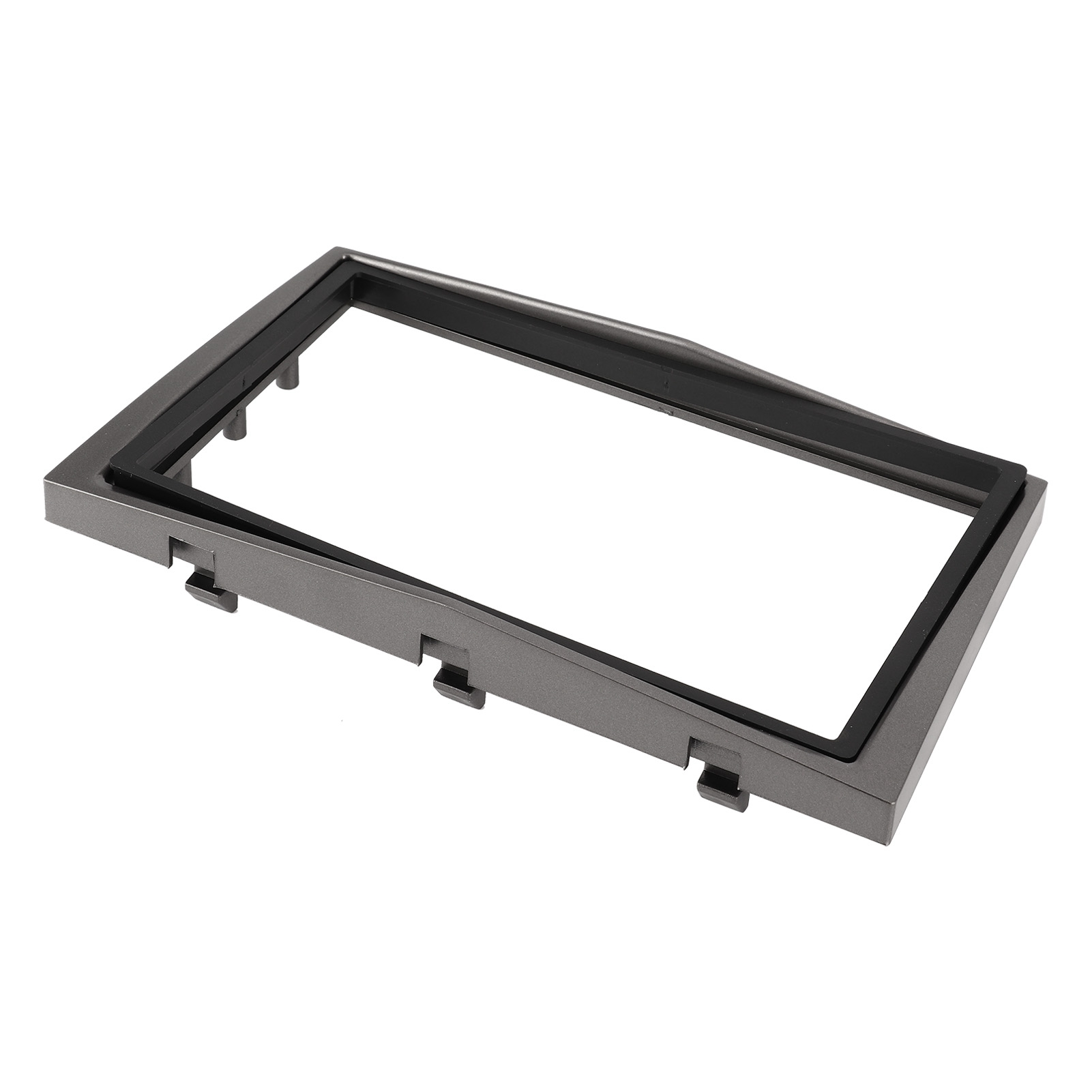 2din-radioblende Für Opel Vectra, Astra, Zafira Ab 2006, Silbergrauer Navigationsrahmen, Mittelkonsole.