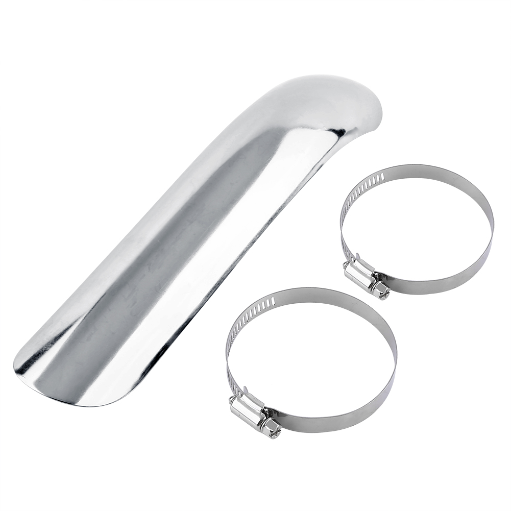Gebogenes Hitzeschild Aus Stahl, Auspuffschalldämpferabdeckung Für Honda-motorräder, Silber, 1 Stück