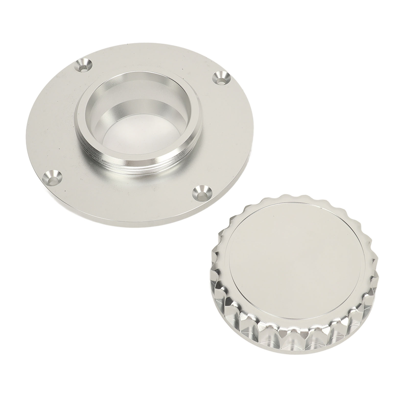 Tankdeckel Aus Hellsilbernem Aluminium Mit Drehöffnung, Passend Für Motorräder Der Serien K1, K75, K100, K1100, Rs, Rt, Sc Und Lt, Kompatibel Mit Tankdeckeln Der K-serie.