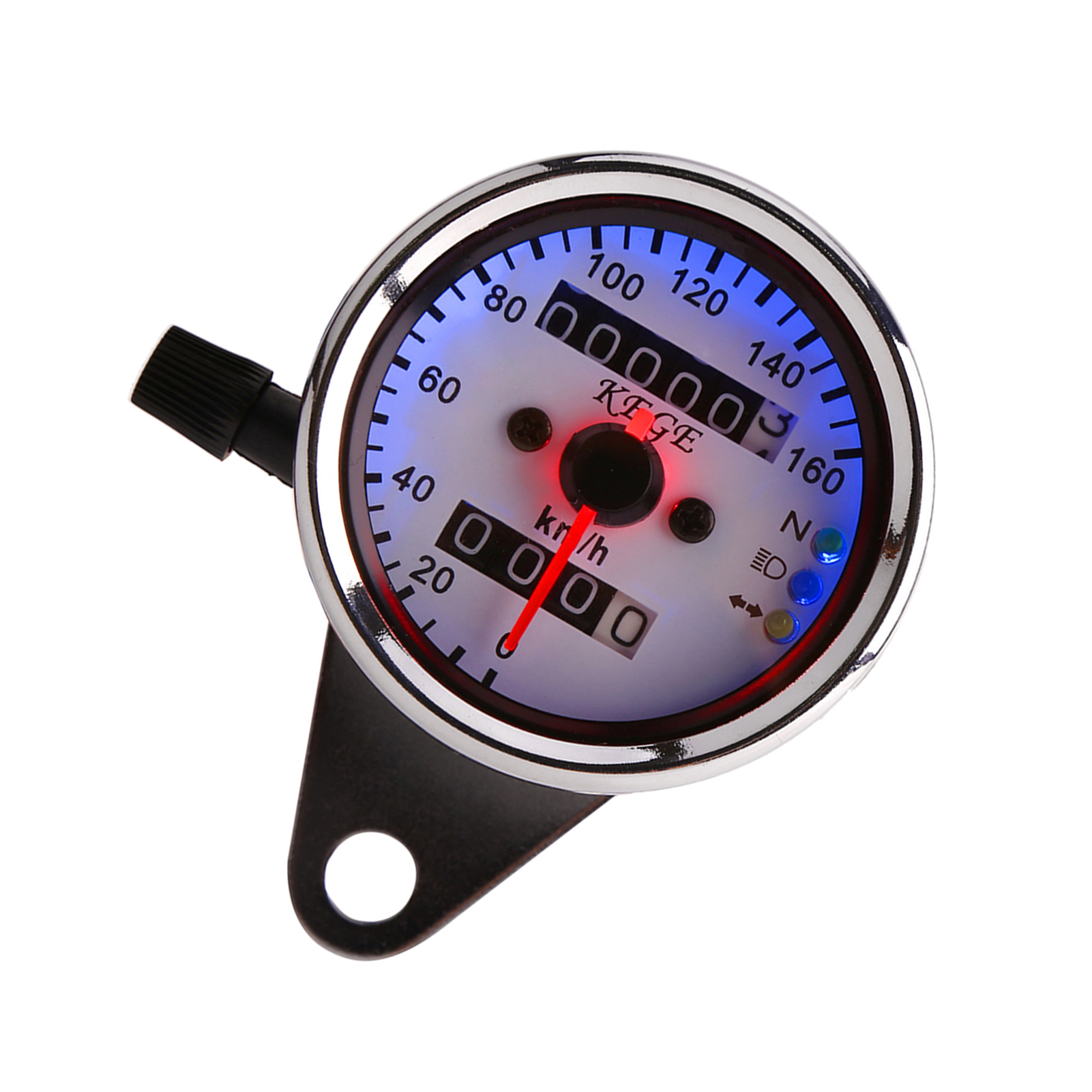Universeller Motorrad-tachometer, Kilometerzähler (km/h), Silbernes Signal, Präzises Zifferblatt, 12v-kompatibel, Retro-stil, Standard-ersatzteil