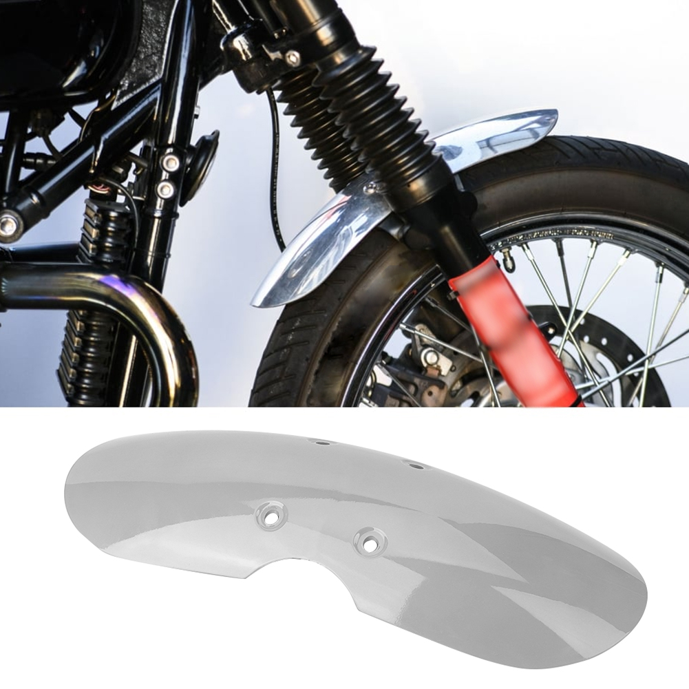 Kurzer Vorderer Kotflügel Für Triumph T100 Motorräder (2001–2016), Silberfarben, Aus Metall, Custom-zubehör, Kompatibel Mit Bonneville, Montagesatz Inklusive
