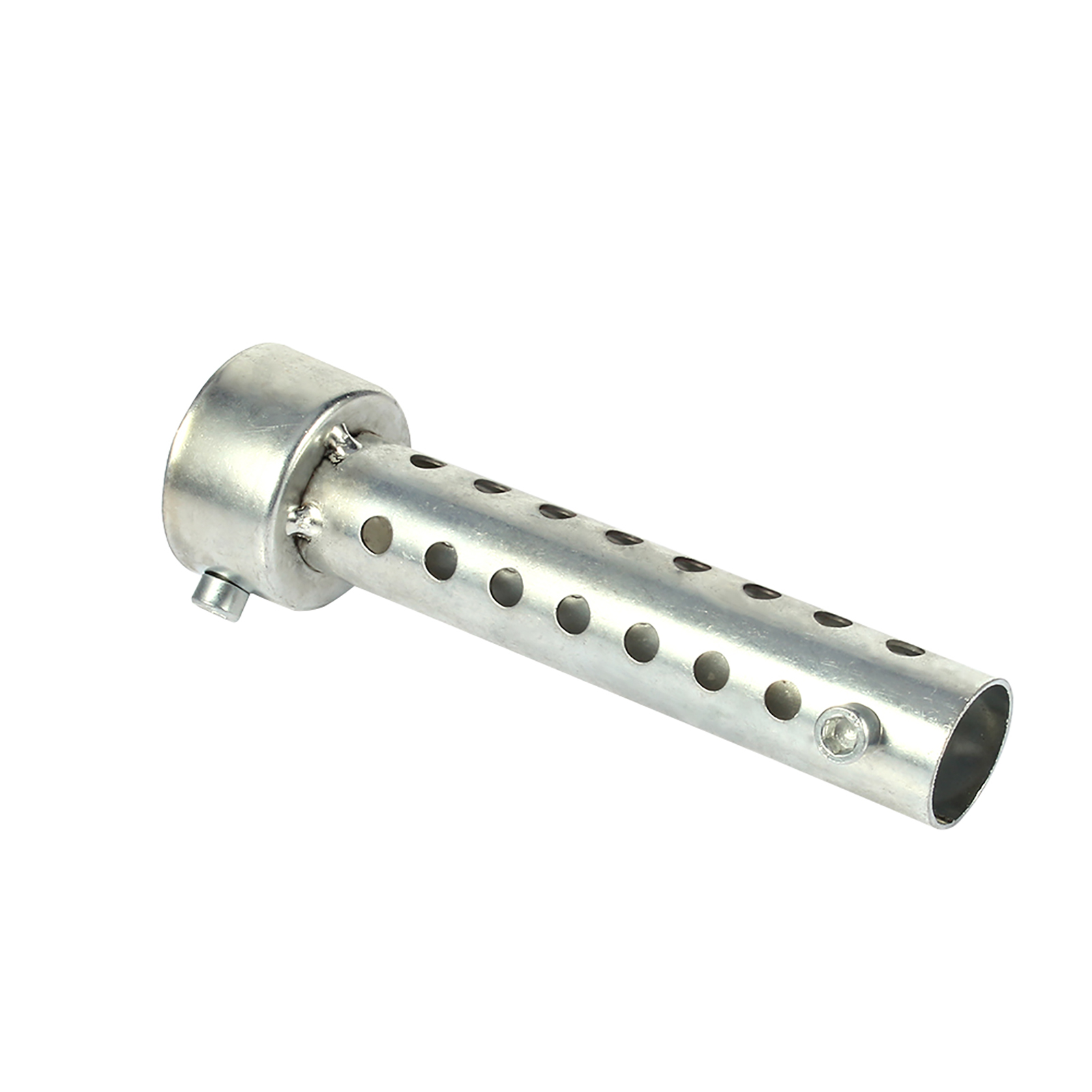 Universeller 42-mm-motorradauspuff In Silber, Geräuschreduzierender Schalldämpfer Mit Db-killer-einsatz, Auspuffeinsatz, Motorradzubehör