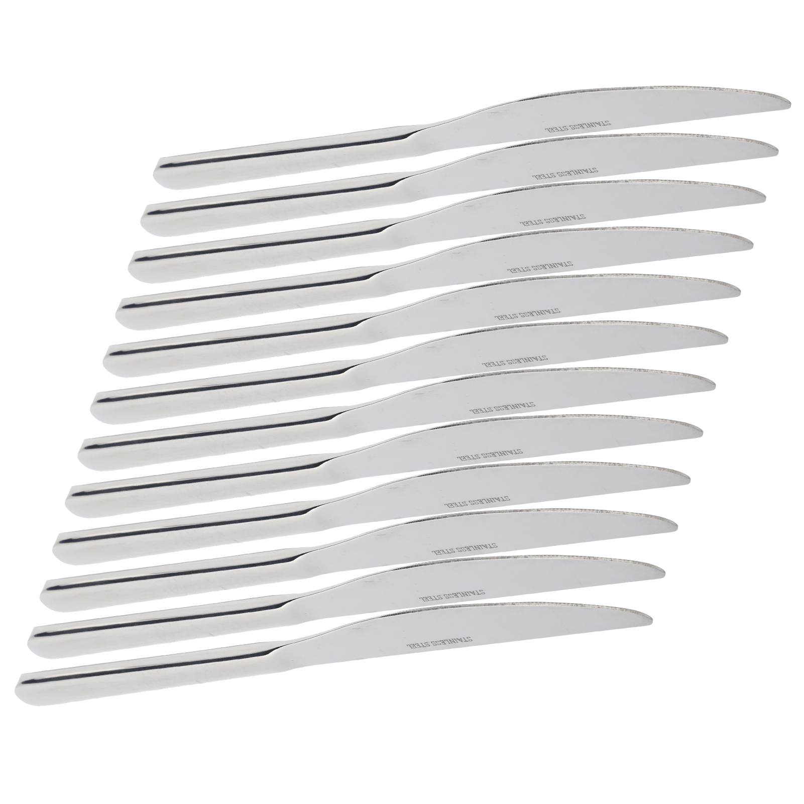 12-teiliges Silberfarbenes Edelstahl-besteckset Für Steakmesser, Geeignet Für Küche, Hotel Oder Restaurant