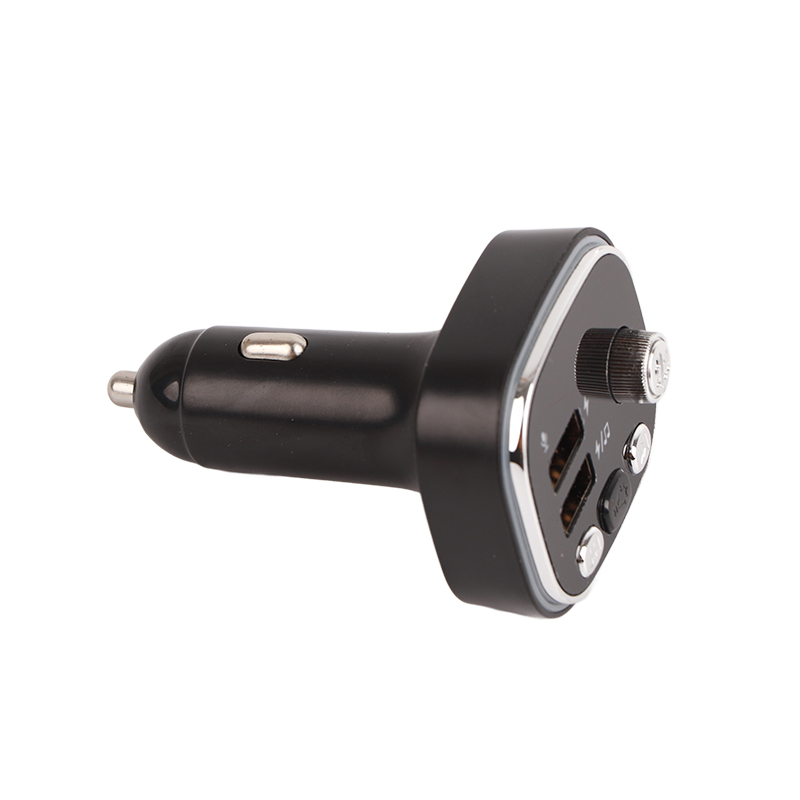 Bluetooth-autoradio Mit Freisprechfunktion, 2 Usb-anschlüssen, 7-farben-fm-transmitter Und Silbernem Kfz-ladegerät
