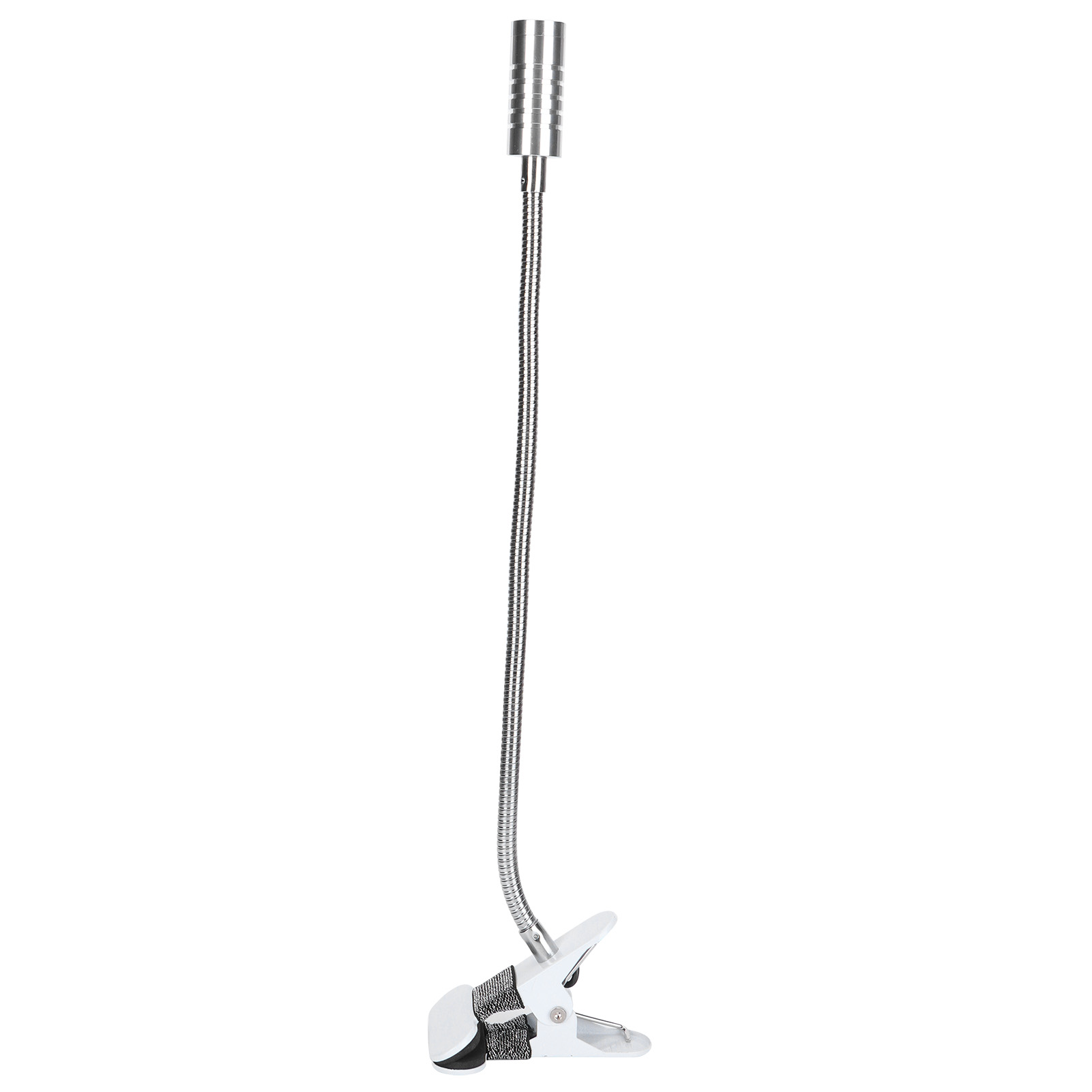 Silberne, Flexible Led-schreibtischlampe Mit Usb-anschluss, Klemmleuchte Zum Lesen Zu Hause, Warmes Licht