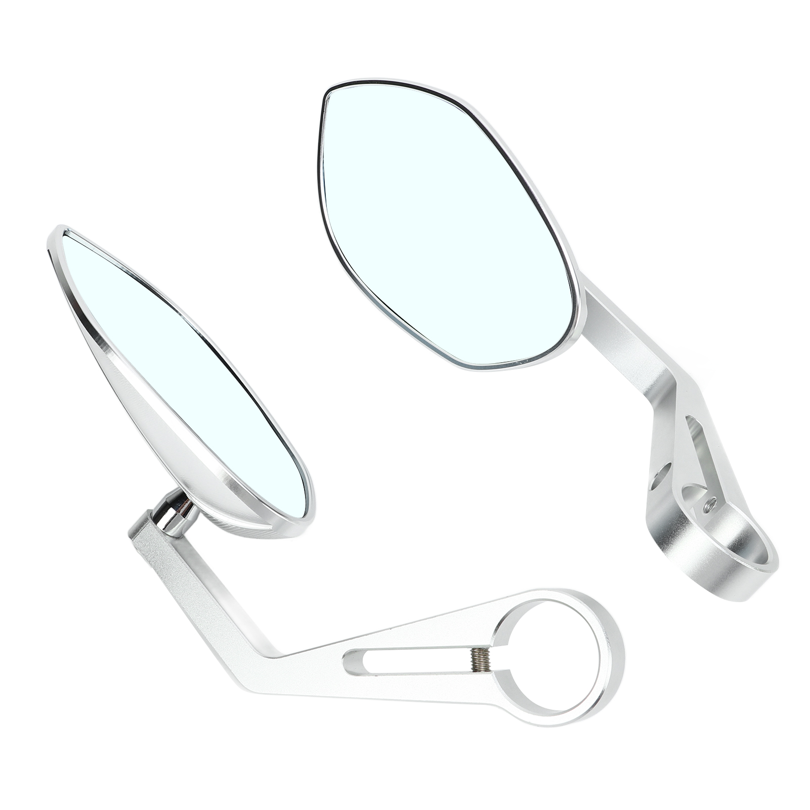 Universelle Motorradspiegel 22 Mm/0,87 Zoll Für Lenker, 2-teiliges Set, Seitenspiegel Als Ersatz Für Suzuki Gsx250r, Gsxr600 Und Gsxr750, Silber