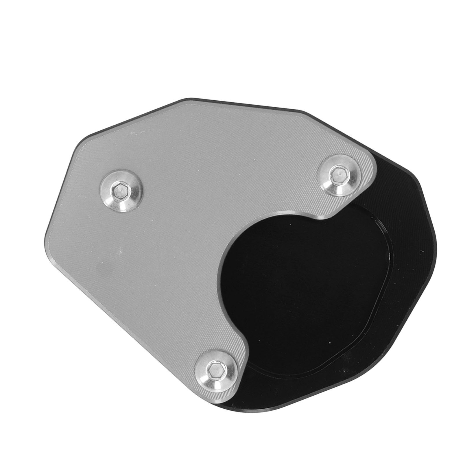 Set Bestehend Aus 1 Motorrad-seitenständer-verlängerungsplatte, Cnc-gefräster Aluminiumlegierungs-parkplatte, Breitem Bodenständer Für Trident 660 2021-2022, Grau.