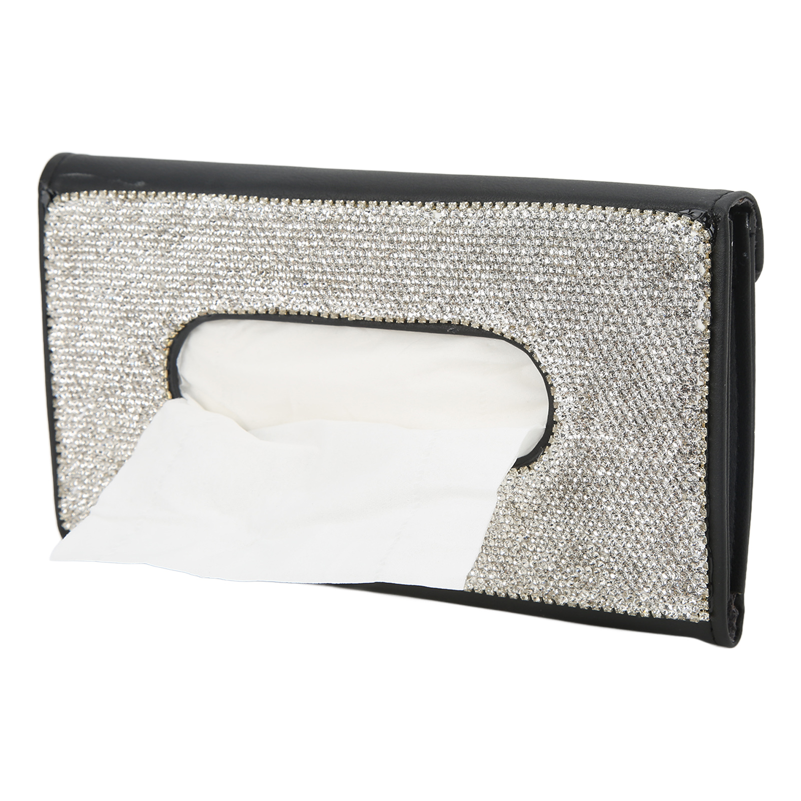 Strassbesetzter Taschentuchhalter, Sonnenblende, Glänzende Taschentuchbox, Handtuchorganizer, Universelles Auto-innenraumzubehör
