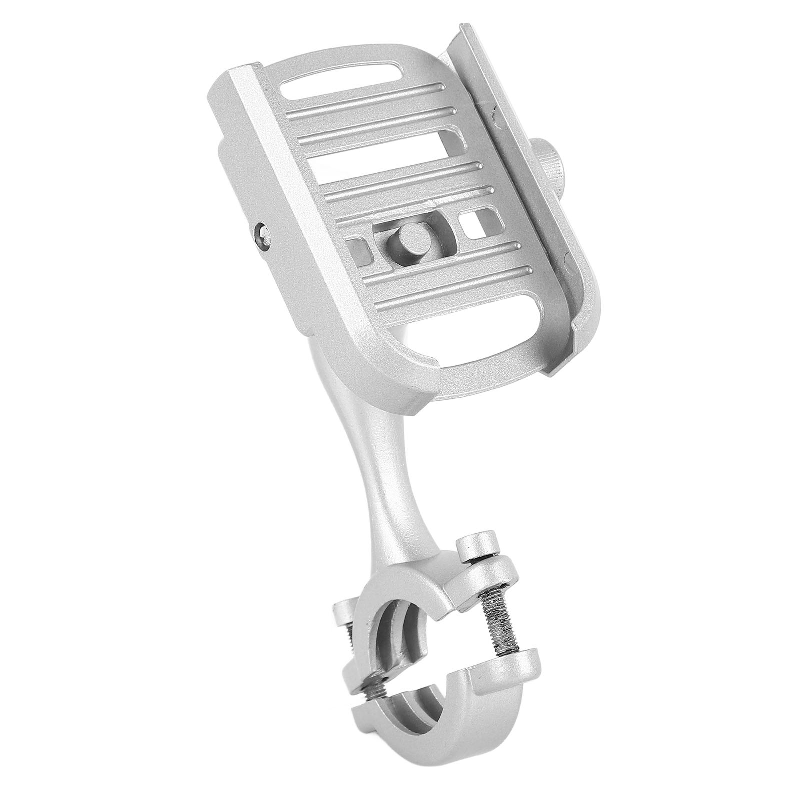 Motorrad-handyhalterung Aus Aluminium, 360° Drehbare Fahrradlenkerhalterung, Smartphone-navigationshalterung, Silberfarben, Kompatibel Mit Den Meisten Handys, Robuste Fahrradklemme