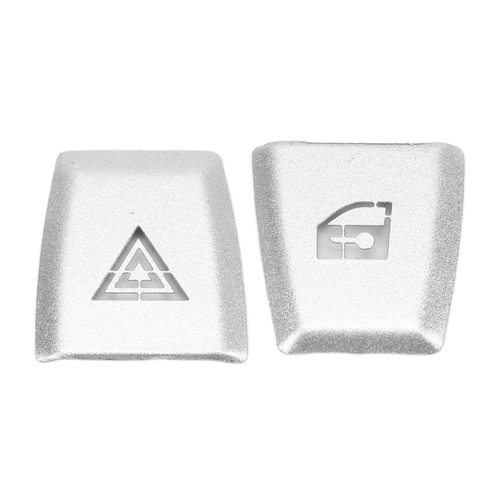 2 Silberne, Dekorative Doppelblinker-knopfleisten Aus Aluminium, Selbstklebend, Ersatzteil Kompatibel Mit X3 E83 2006-2010