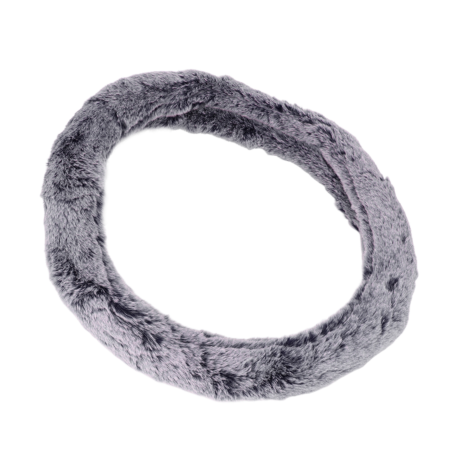 Universeller 15-zoll-lenkradbezug Aus Wolligem Kunstfell, Auto-innenraumschutz-accessoire Für Damen Und Herren, Grau