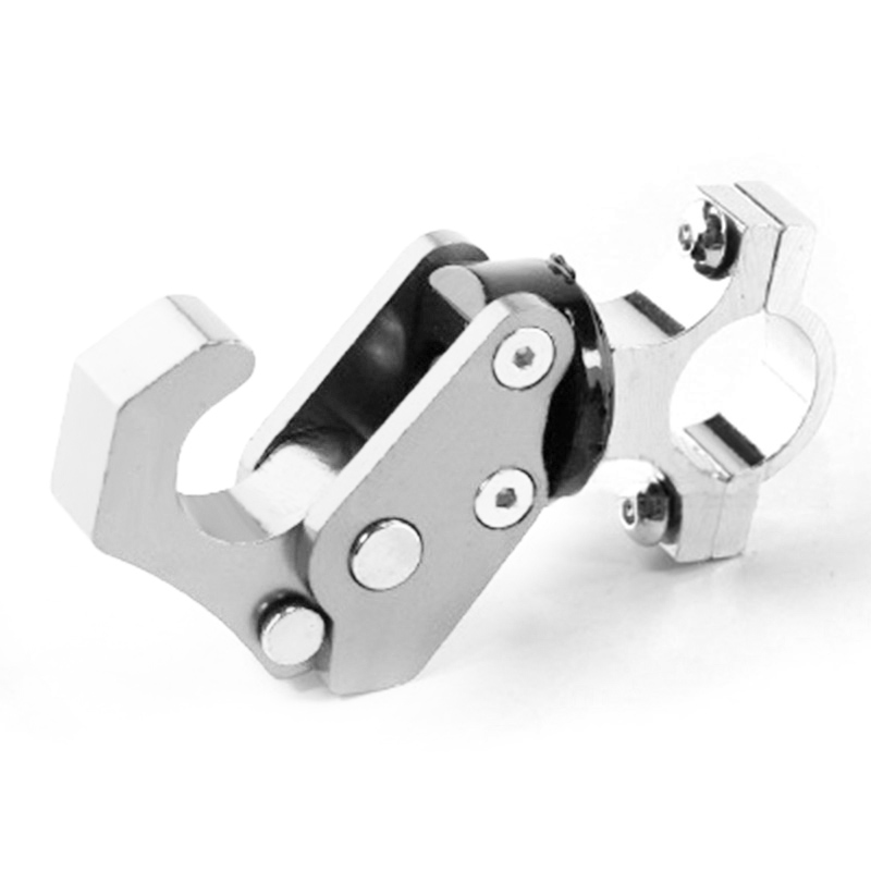 Robuster, Klappbarer Haken Aus Aluminiumlegierung, Hohe Tragfähigkeit, Schlaufenbefestigung Für Motorrad, Roller, Fahrrad, Silberfarben