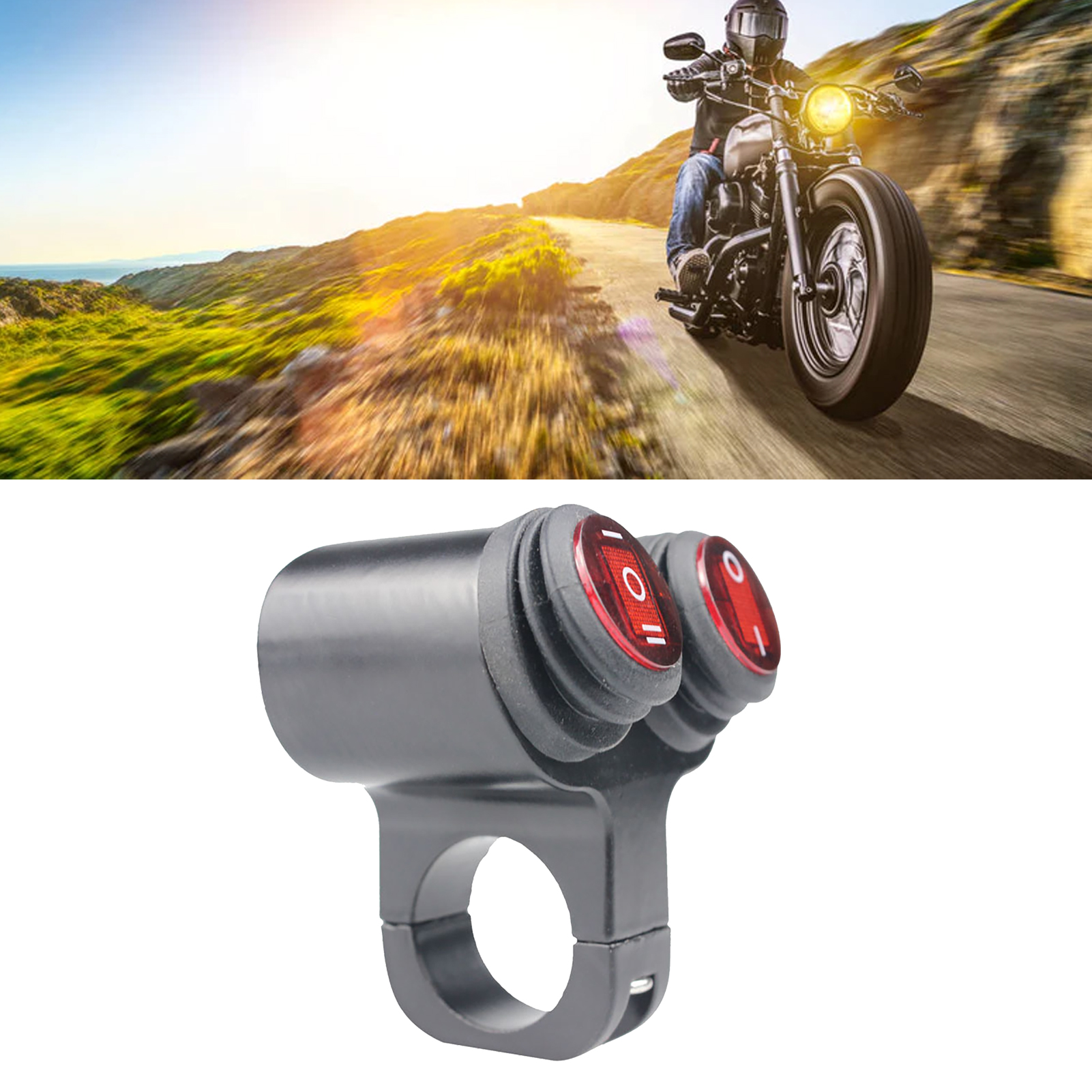 Wasserdichter 12v-warnblinkschalter Mit Kontrollleuchte Für Motorräder