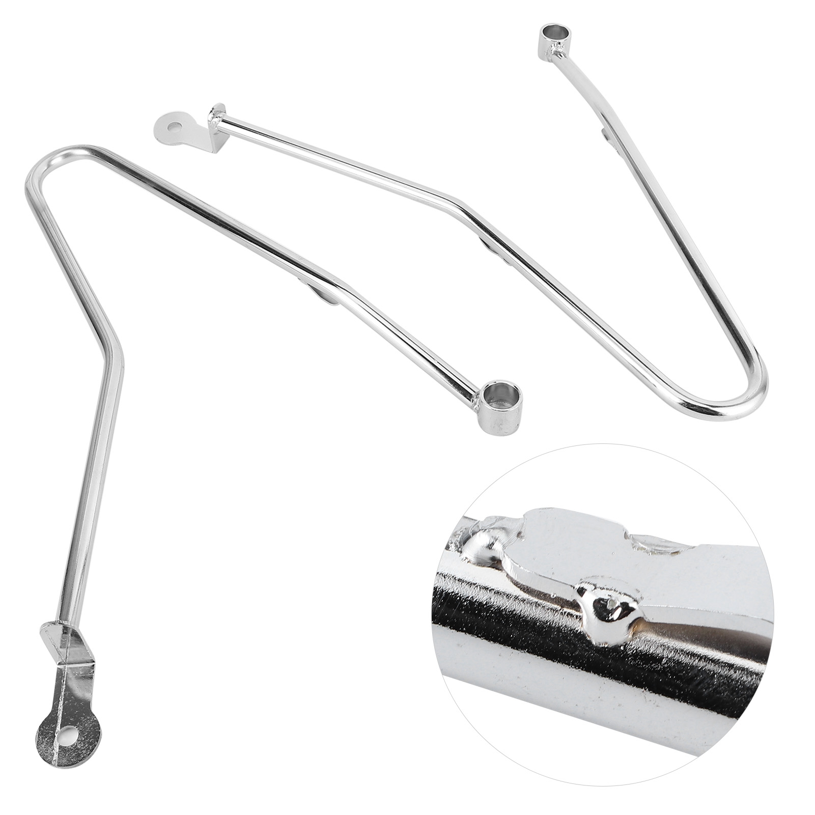 Seitenkofferhalterung Mit Lenkerschutz Für Triumph Bonneville T100 Und Thruxton 900, Silber, Robustes Montageset