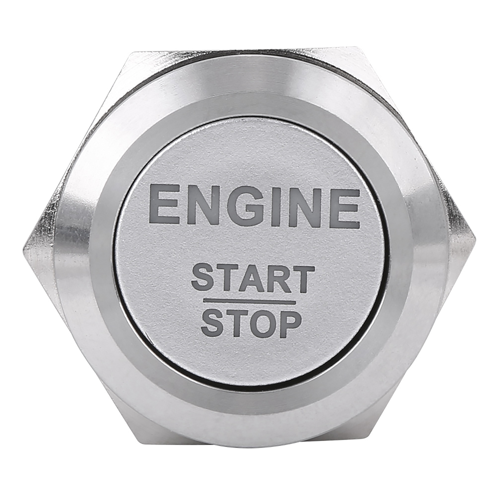12v-startknopf Für Automotoren Mit Weißer Led, Start/stopp-schalter Aus Silberfarbenem Edelstahl