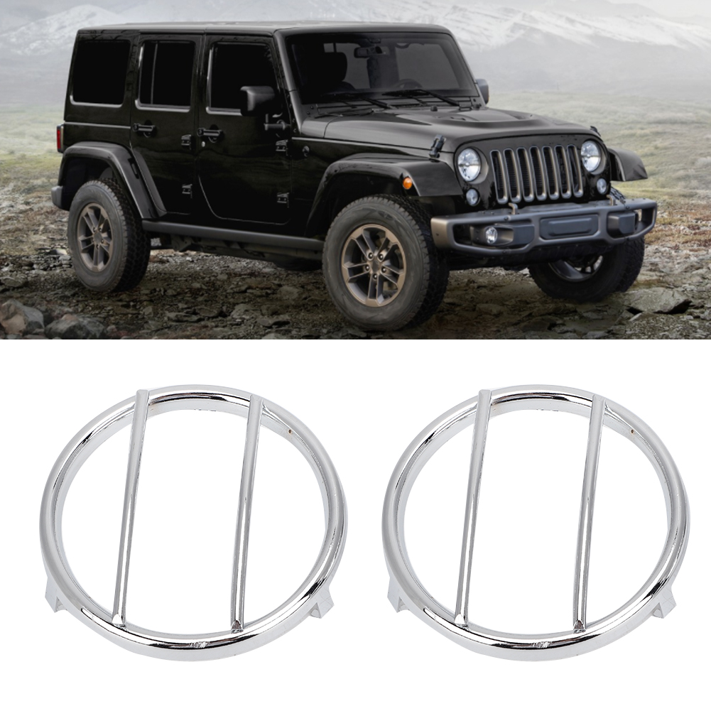2 Stück Blinkerschutzabdeckungen Für Jeep Wrangler 2007-2017, Silber