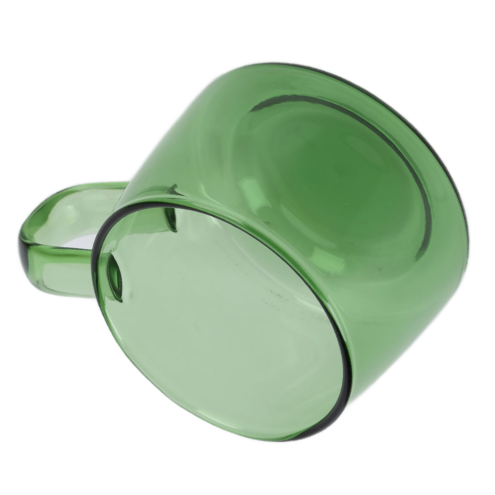 Transparenter Kaffeebecher, 250 Ml, Borosilikatglas, Tee-, Wasser- Und Milchbecher Mit Henkel, Grün