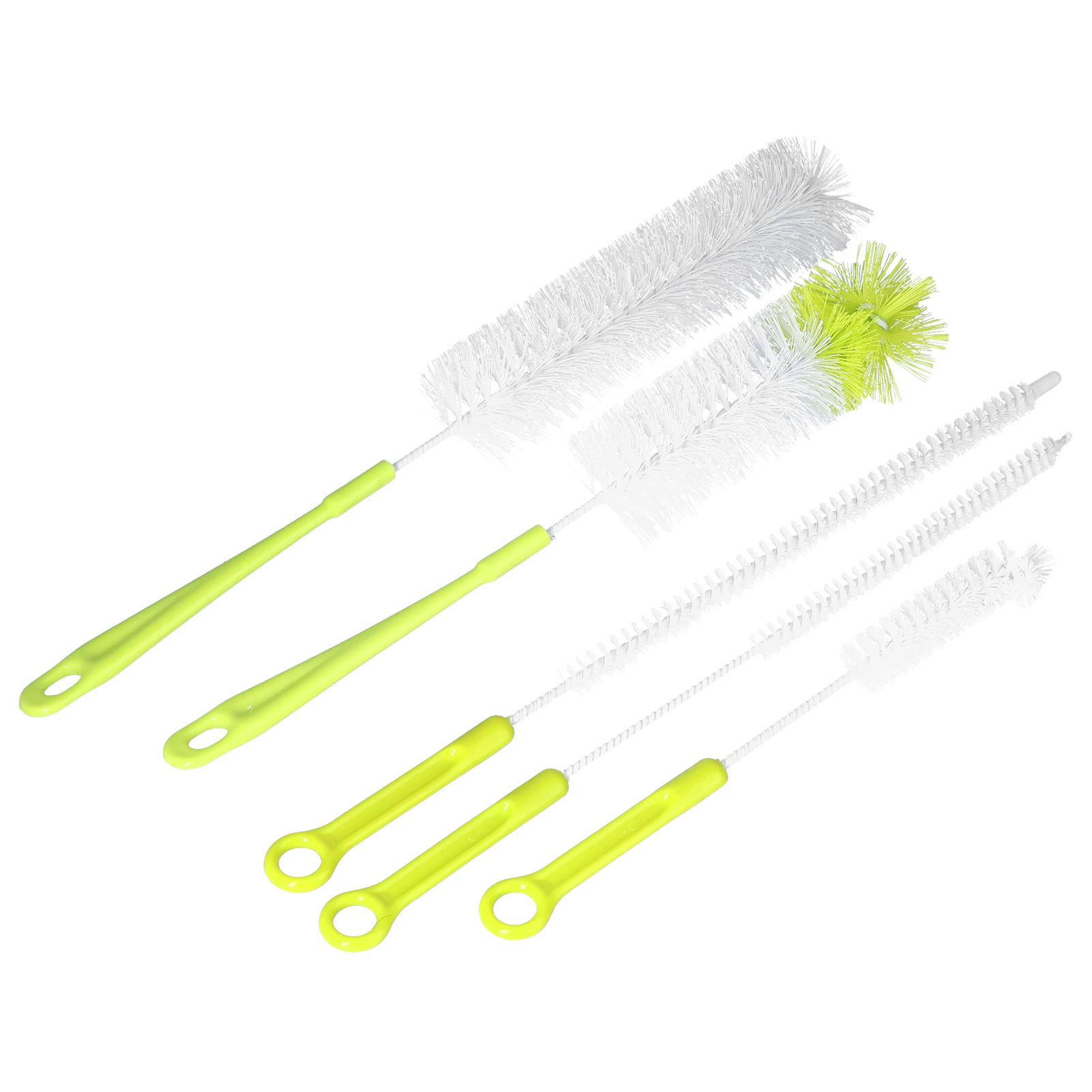 5-teiliges Set Mit Langer Griffbürste Zur Reinigung Von Wasserflaschen Mit Schmalem Hals, Babyflaschen Und Kaffeemühlen (grün)