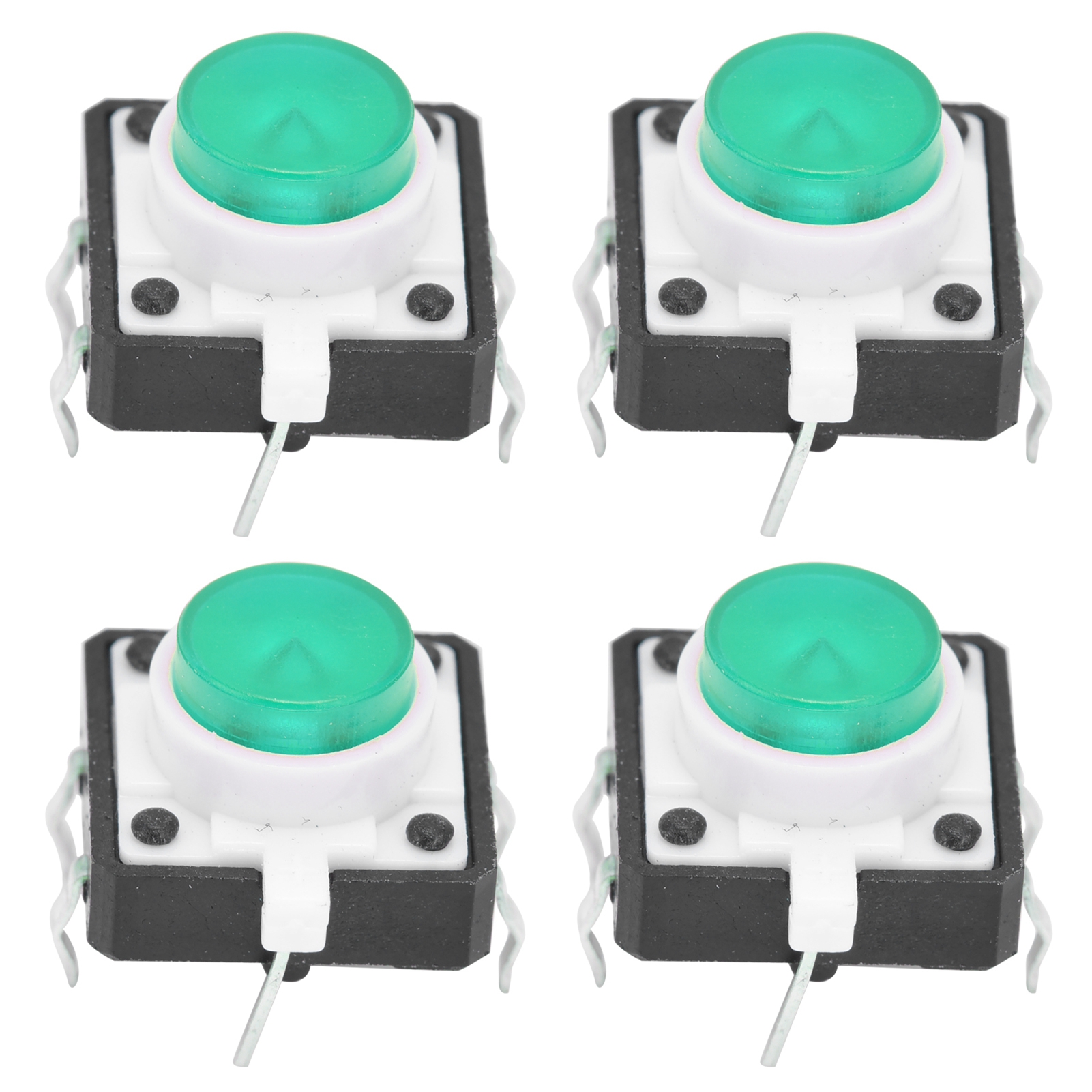 20 Stück 12x12x7,3 Mm Taktile Drucktaster Mit Led-beleuchtung, Grün