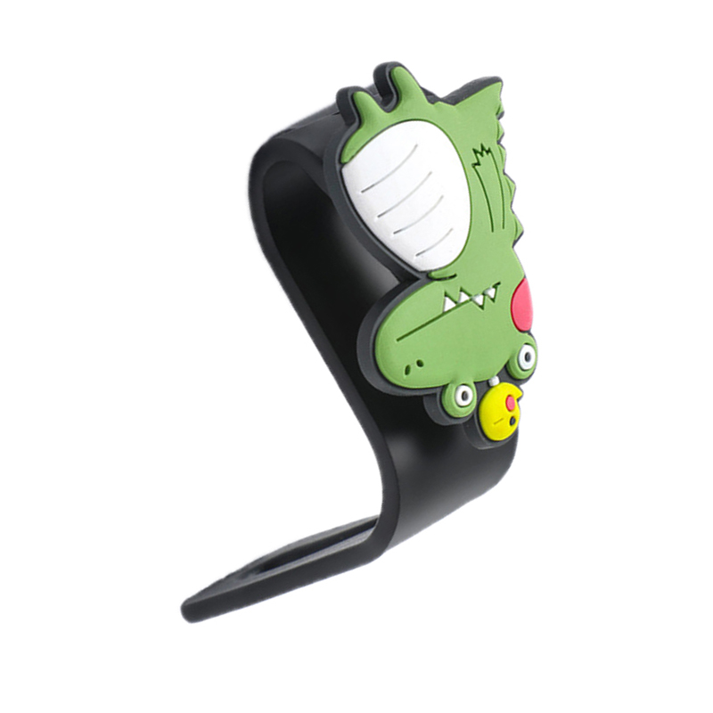Grüner Dino-kopfstützen-taschenhalter Fürs Auto, Organizer-haken Für Die Rückbank Zur Befestigung Von Mänteln, Regenschirmen, Handtaschen, Einkäufen Und Tablets
