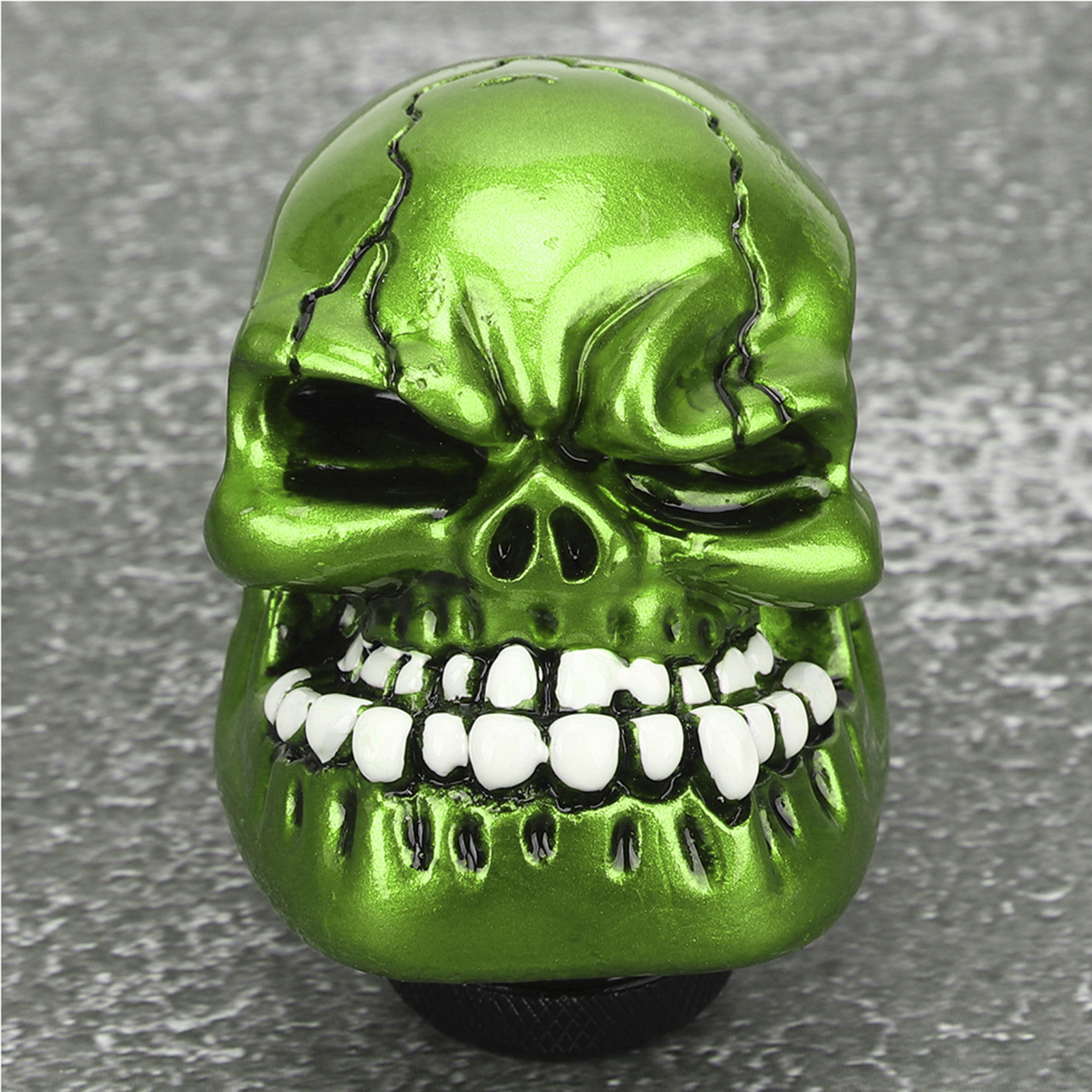 Totenkopf-schaltknauf Mit Modifiziertem Schalthebel, 8 Mm / 10 Mm / 12 Mm Adapter, Grün