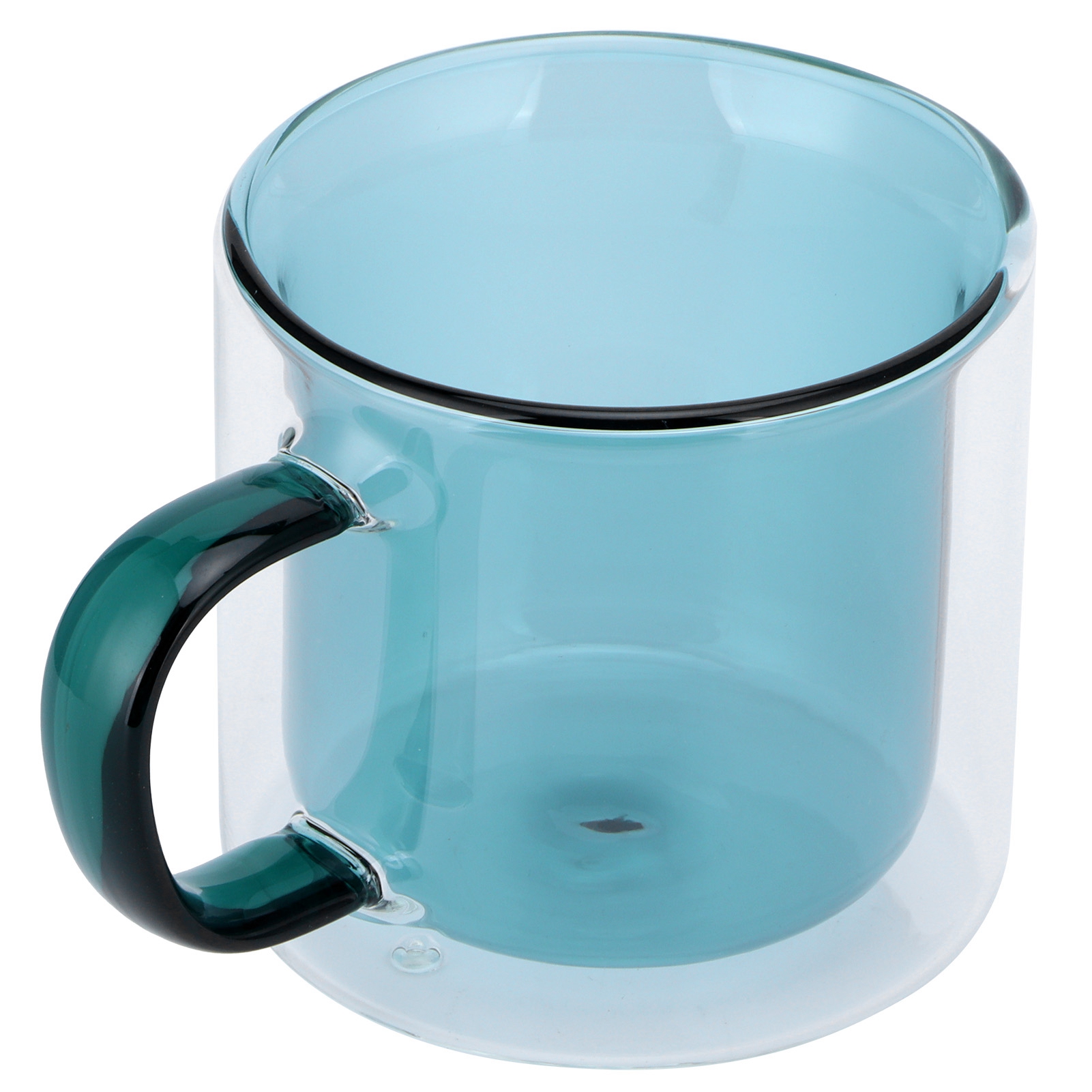250 Ml Doppelwandiger, Transparenter, Zylindrischer Becher, Hitzebeständig, Glas Für Milch Und Kaffee, Für Zuhause, Hellgrün