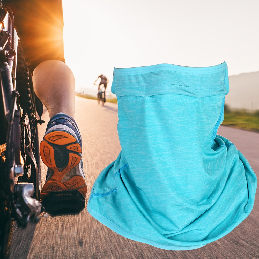 Atmungsaktive Gesichtsmaske Für Radfahrer – Sonnenschutz Für Gesicht Und Hals Im Sommer (hellblau)