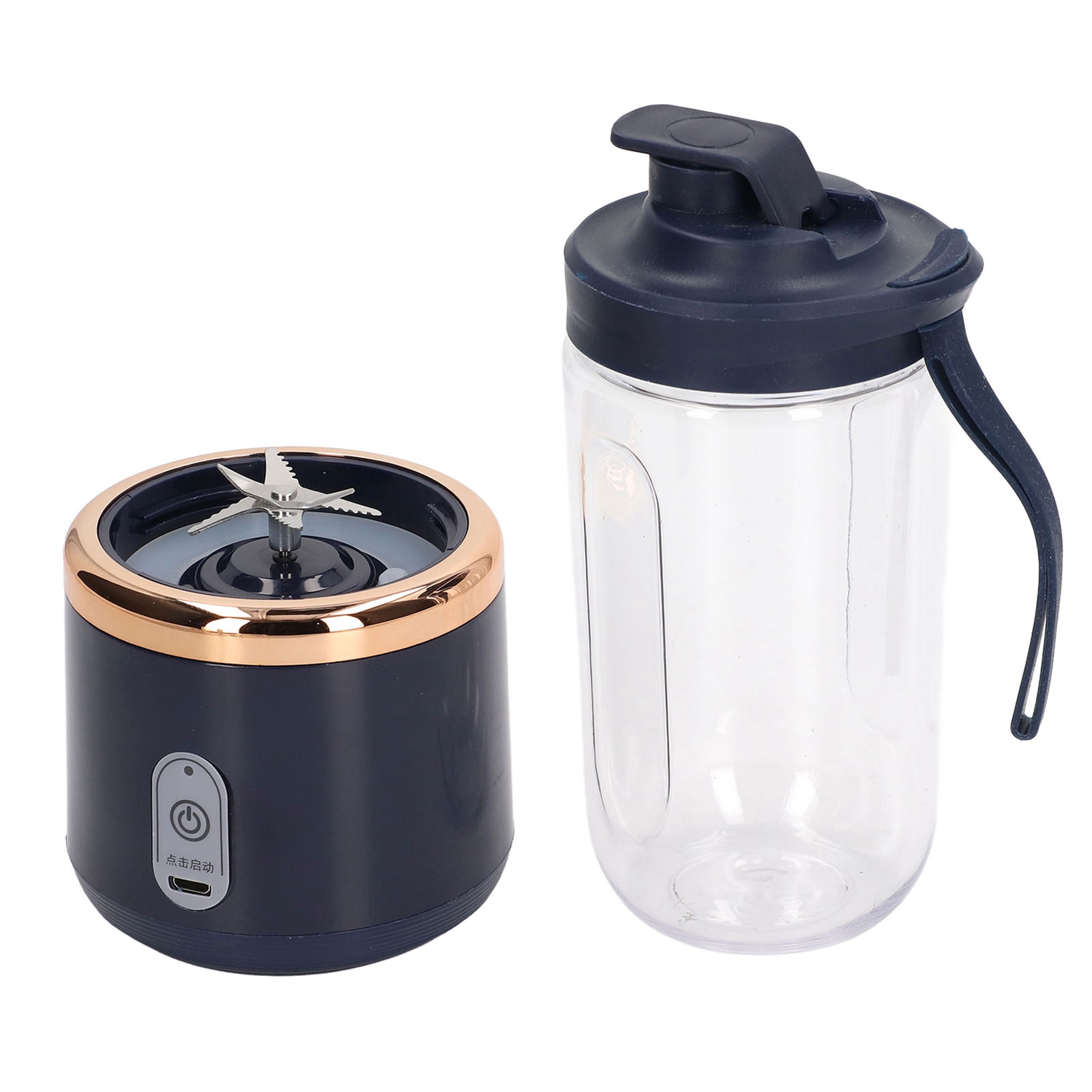 Tragbarer Standmixer 400 Ml, 6 Klingen, 22.000 U/min, 1500 Mah Akku, Gehäuse Aus Lebensmittelechtem Pctg, Usb-ladefunktion, Ideal Für Reisen, Obst, Gemüse Und Kaffee.