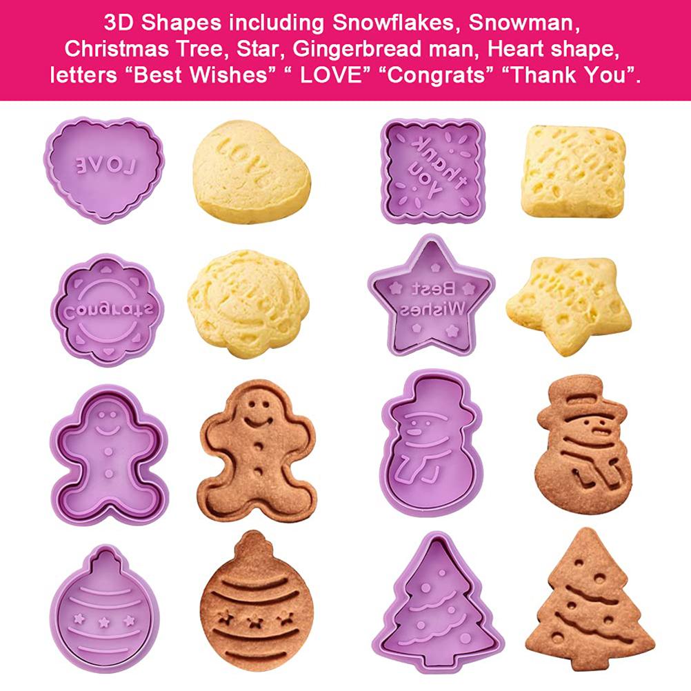 8-teiliges Weihnachtsausstechformen-set Aus Kunststoff Für Kinder, Ideal Für Kekse Und Schokolade.
