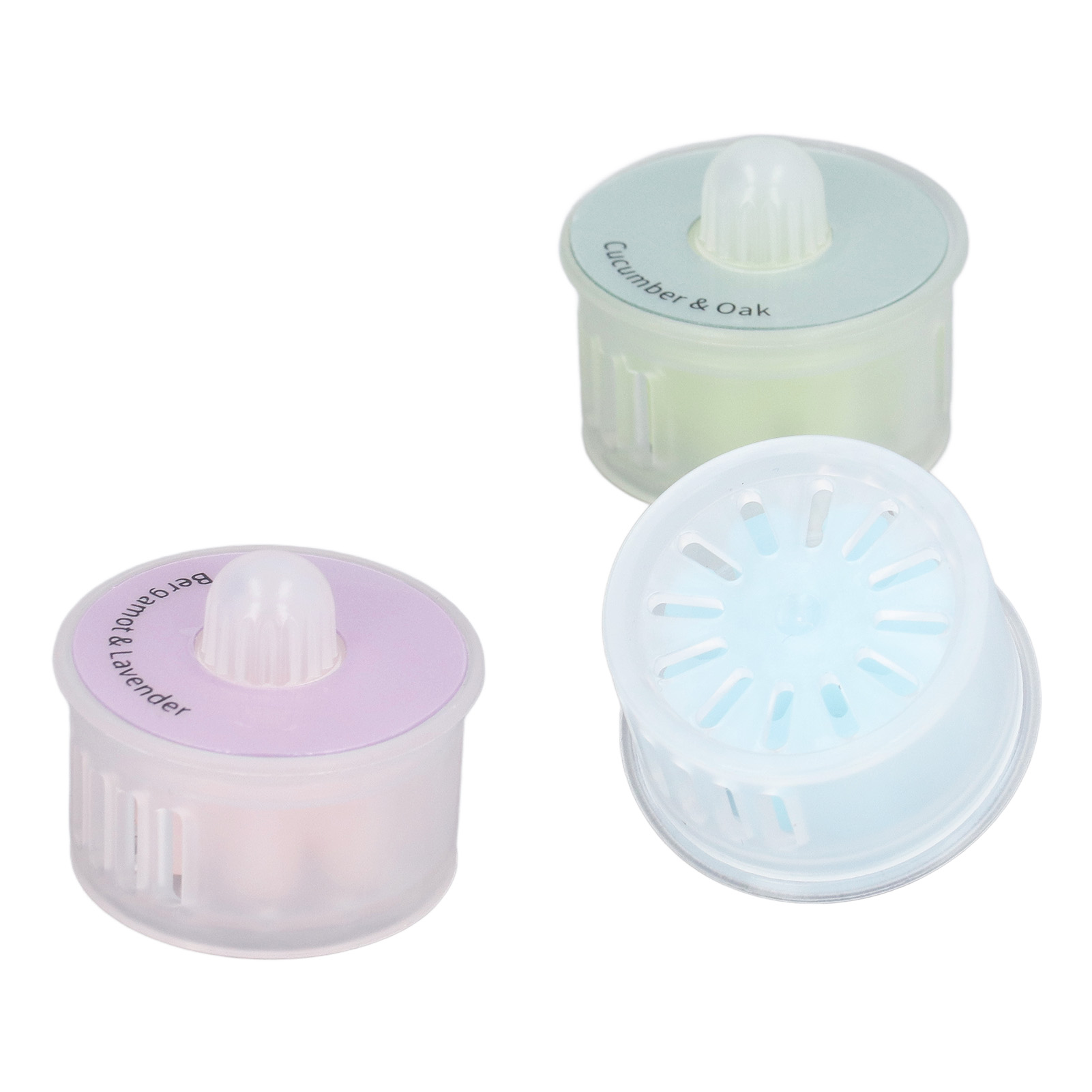 Set Mit 3 Duftkapseln Für Den Aivi T9 Saugroboter: Wilde Hyazinthe, Bergamotte Und Lavendel, Gurke Und Eiche.