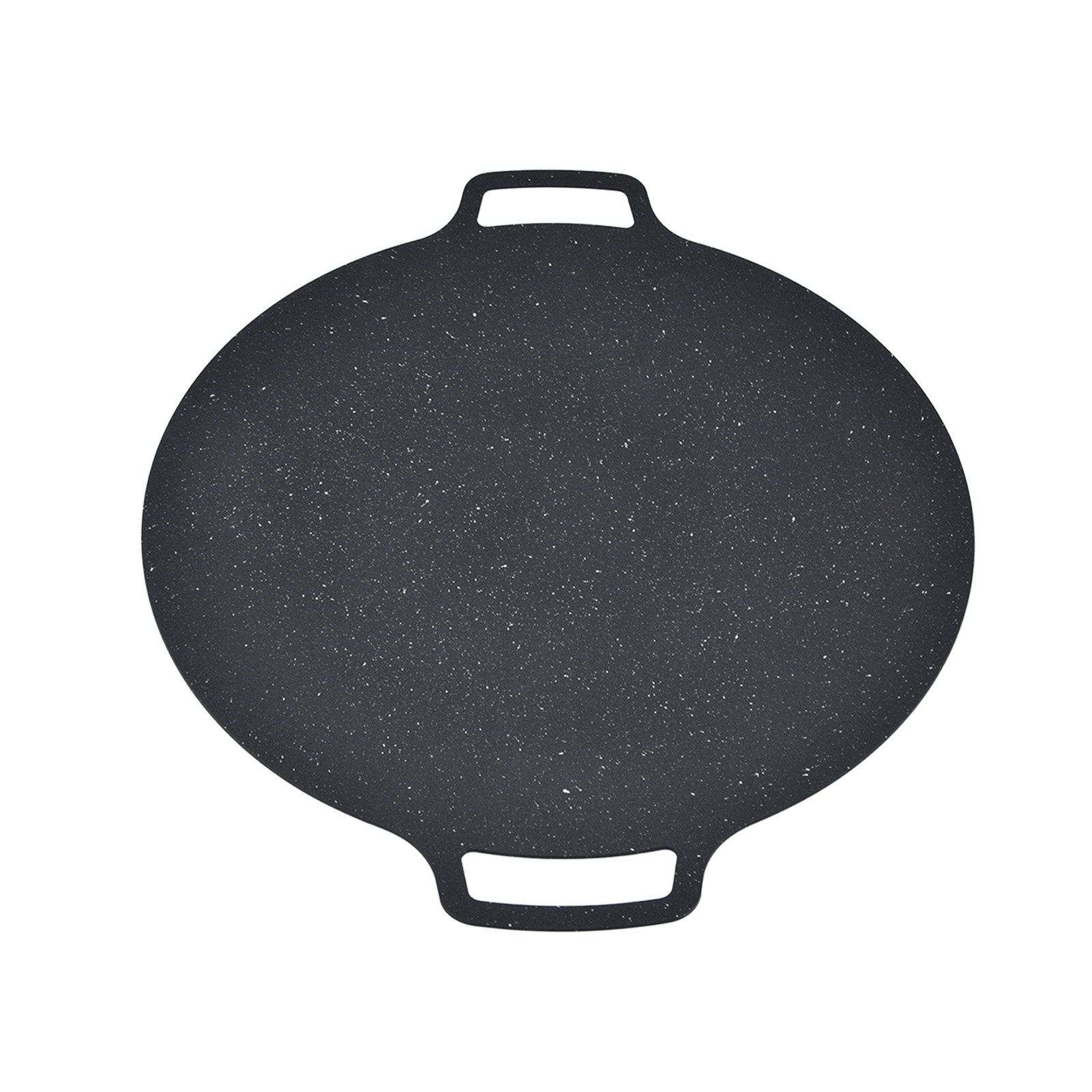 Koreanische Bbq-grillpfanne Aus Eisen, Antihaftbeschichtet, Hitzebeständig, Rund, Für Schweinebauchpfannkuchen, 36 Cm / 14,17 Zoll