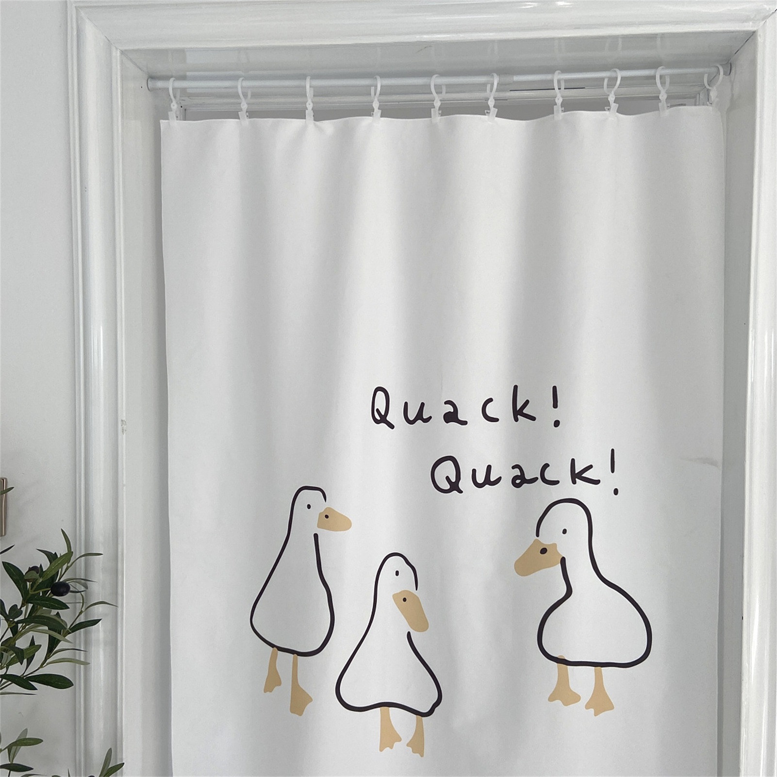 Niedlicher Dekorativer Türvorhang Mit Einer Kleinen Weißen Ente, Ideal Zur Abtrennung Des Eingangs Von Schlafzimmer, Kleiderschrank, Studentenwohnheim Oder Küche.
