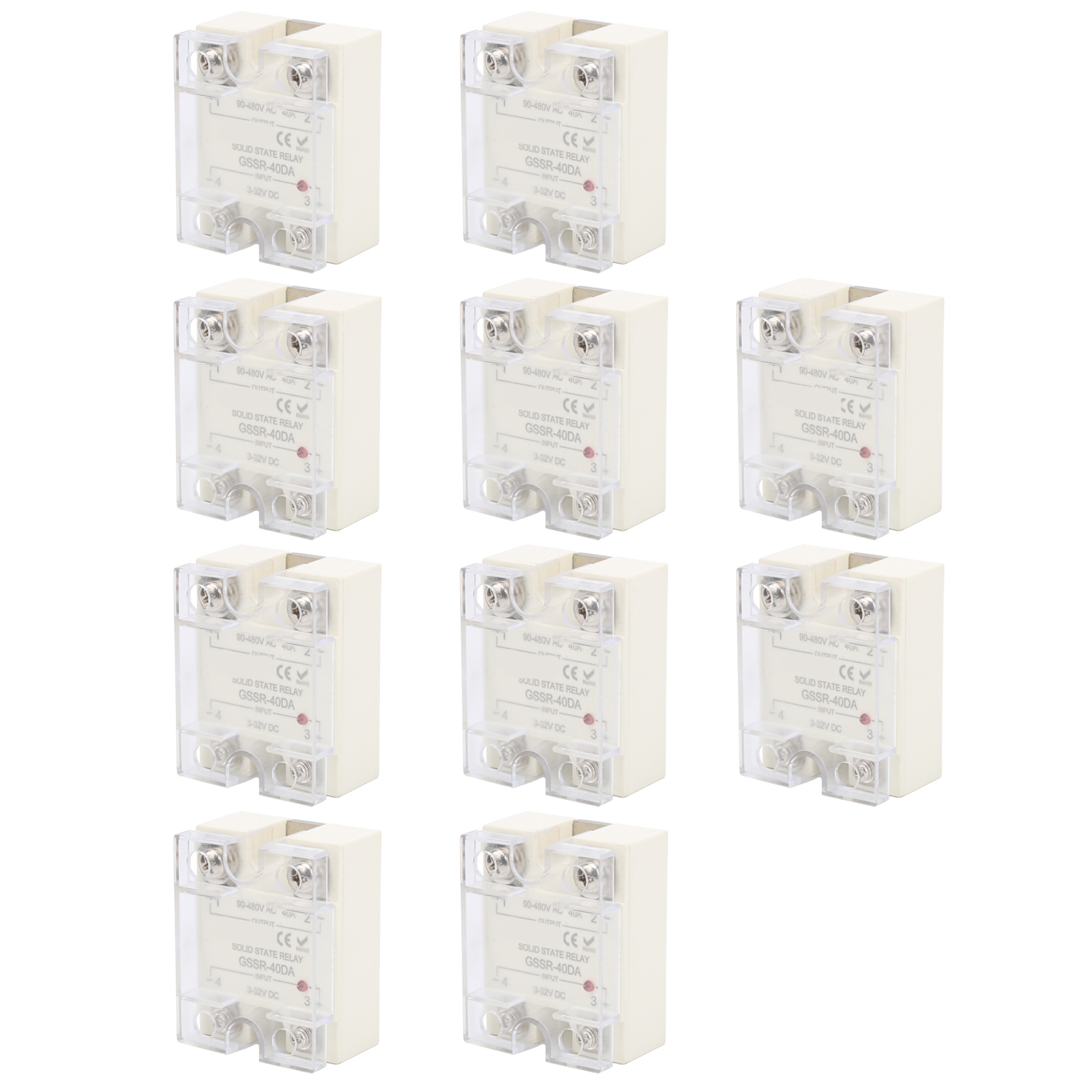 10 Stück Halbleiterrelais Dc-steuerung Ac Gssr-40da 90-480v Für Mechanische Steuerungssysteme