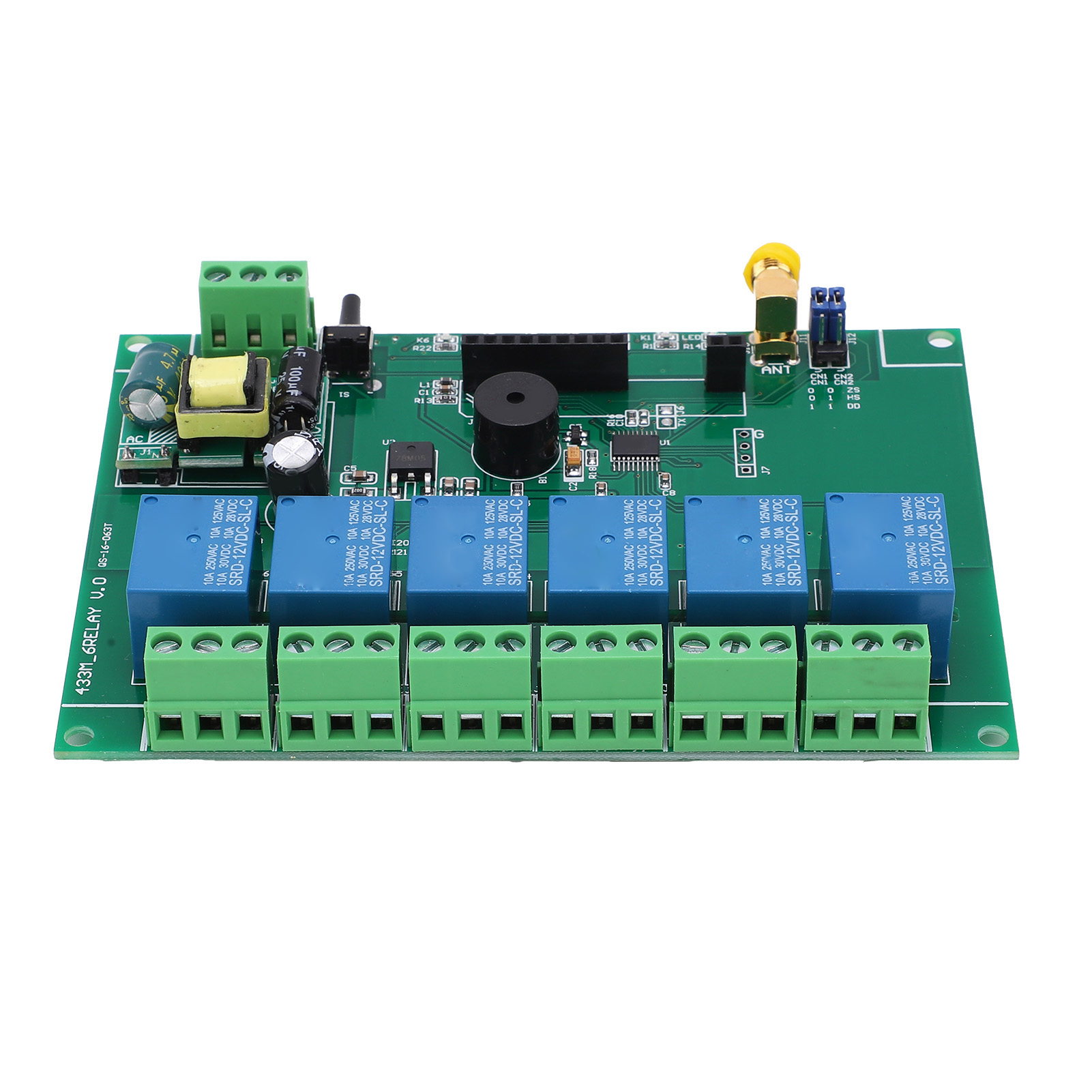 Relaisplatine Mit 6 Kanälen, Rf-fernsteuerungs-relaismodul Für Die Schalterindustrie, 110–240 V