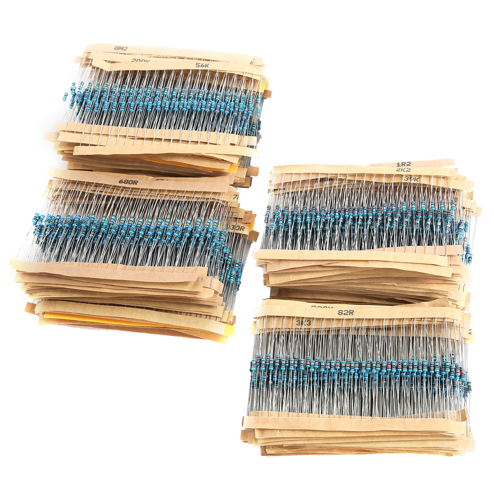 3120 Stück 1/4-w-metallfilmwiderstände Aus Silberlegierung, 156 Typen Für Radioelektronikgeräte