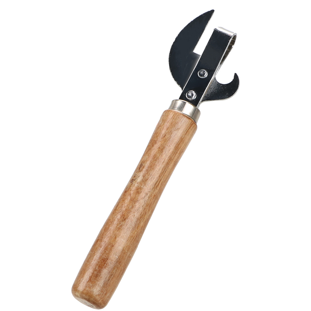 Dosenöffner Mit Holzgriff, Flaschenöffner Aus Edelstahl, Praktischer Bierdosenöffner