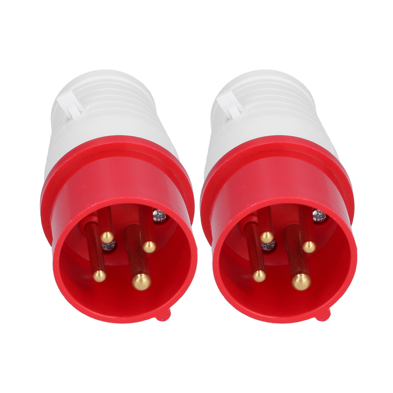 2 Stück 4-polige Industriestecker, 3-phasig, Rund, Wasserdicht, 3p+e, Ip44, 380 V – 415 V, 16 A