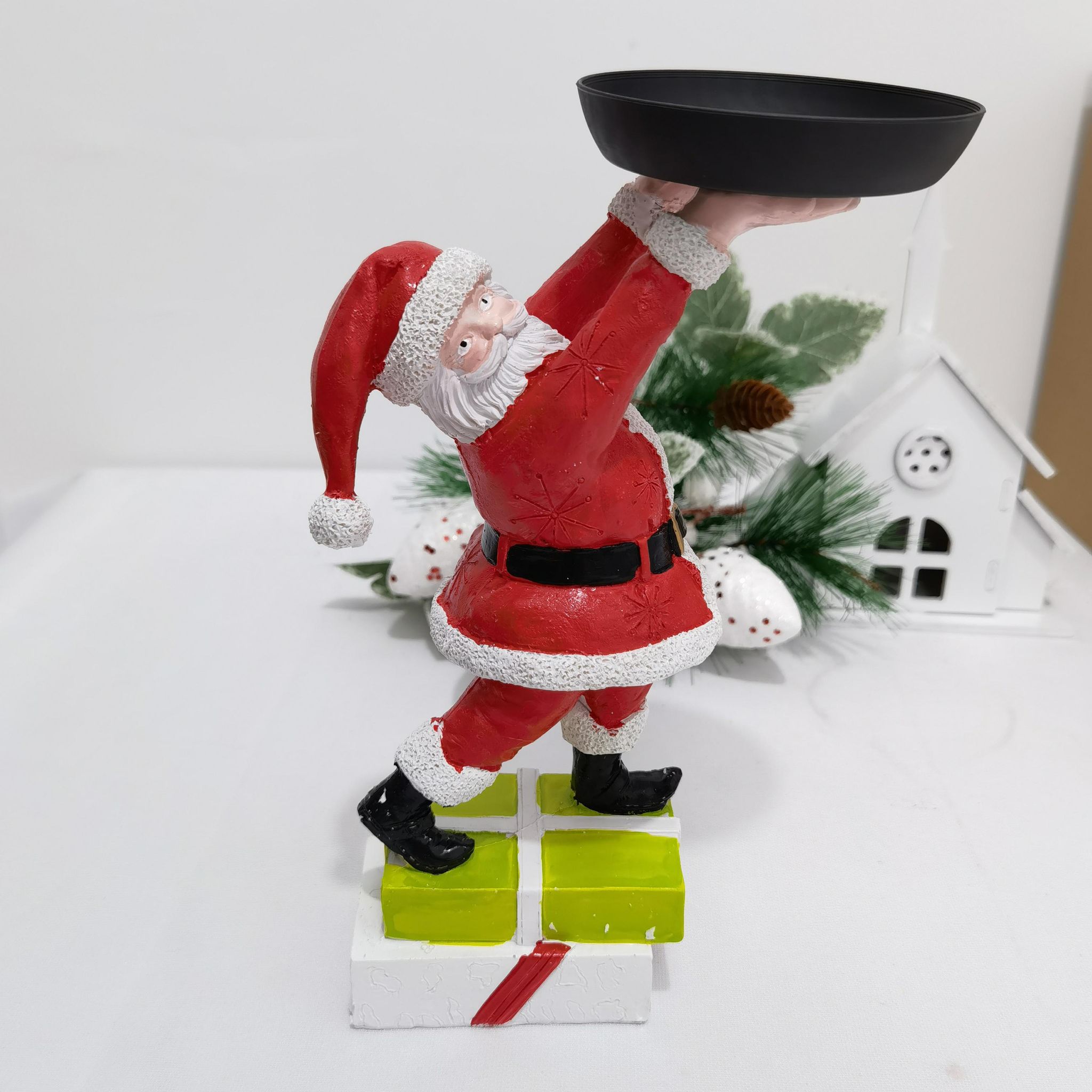 Weihnachtsmann-süßigkeitenhalter, Weihnachtsmann-tablett, Obstschalenständer, Kunststoff-aufbewahrungsständer Für Partys Und Snacks