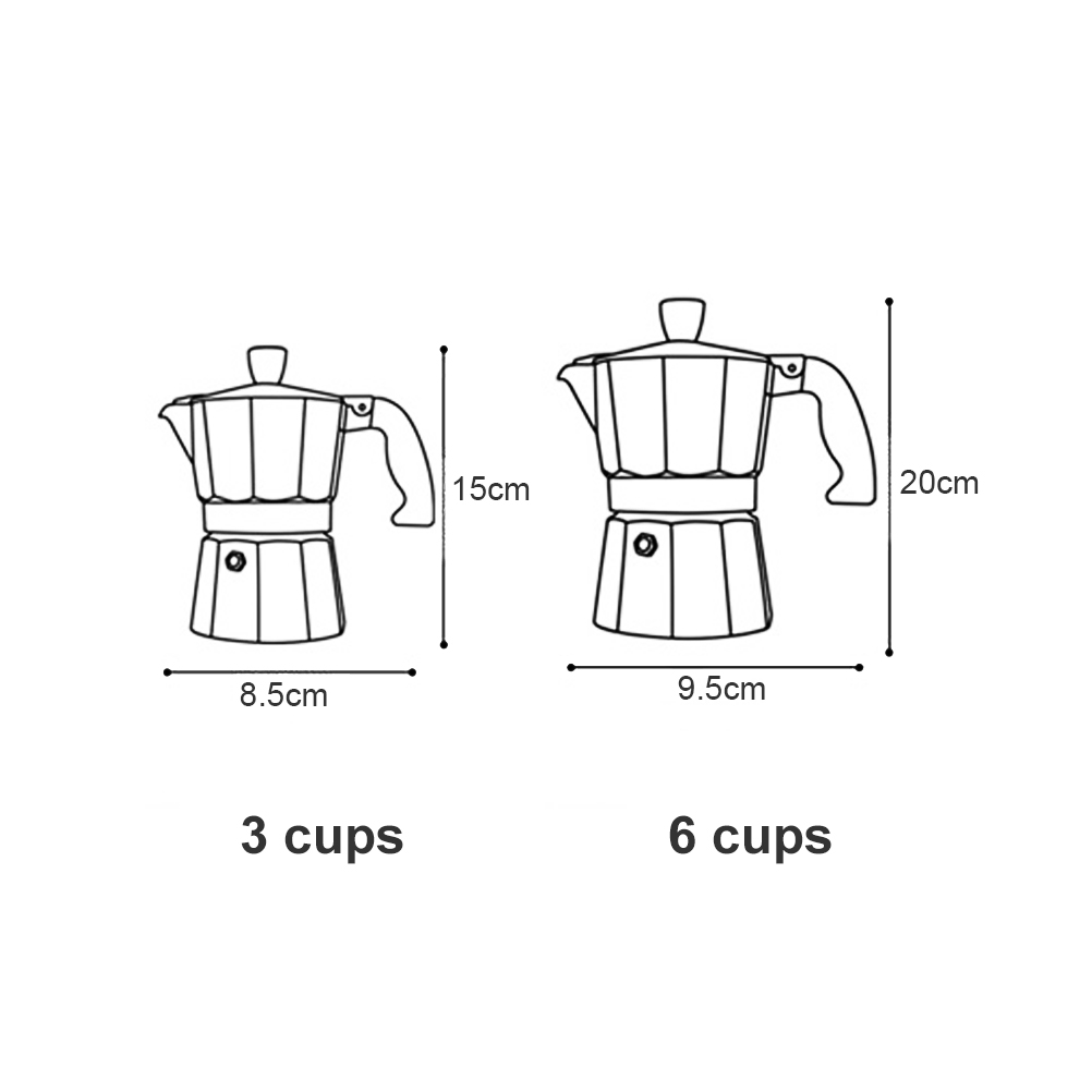 150/300 Ml Kaffeemaschine Aus Aluminium, Espressokanne, Metall-kaffeemaschine