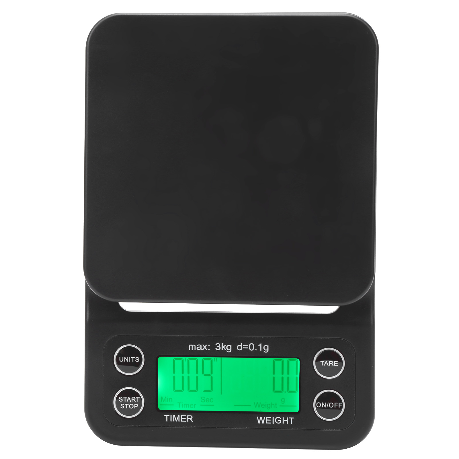 Nscf1 Digitale Kaffeewaage Mit Lcd-display Und Hintergrundbeleuchtung (0,1 G Bis 3 Kg) Für Den Privaten Gebrauch In Der Küche