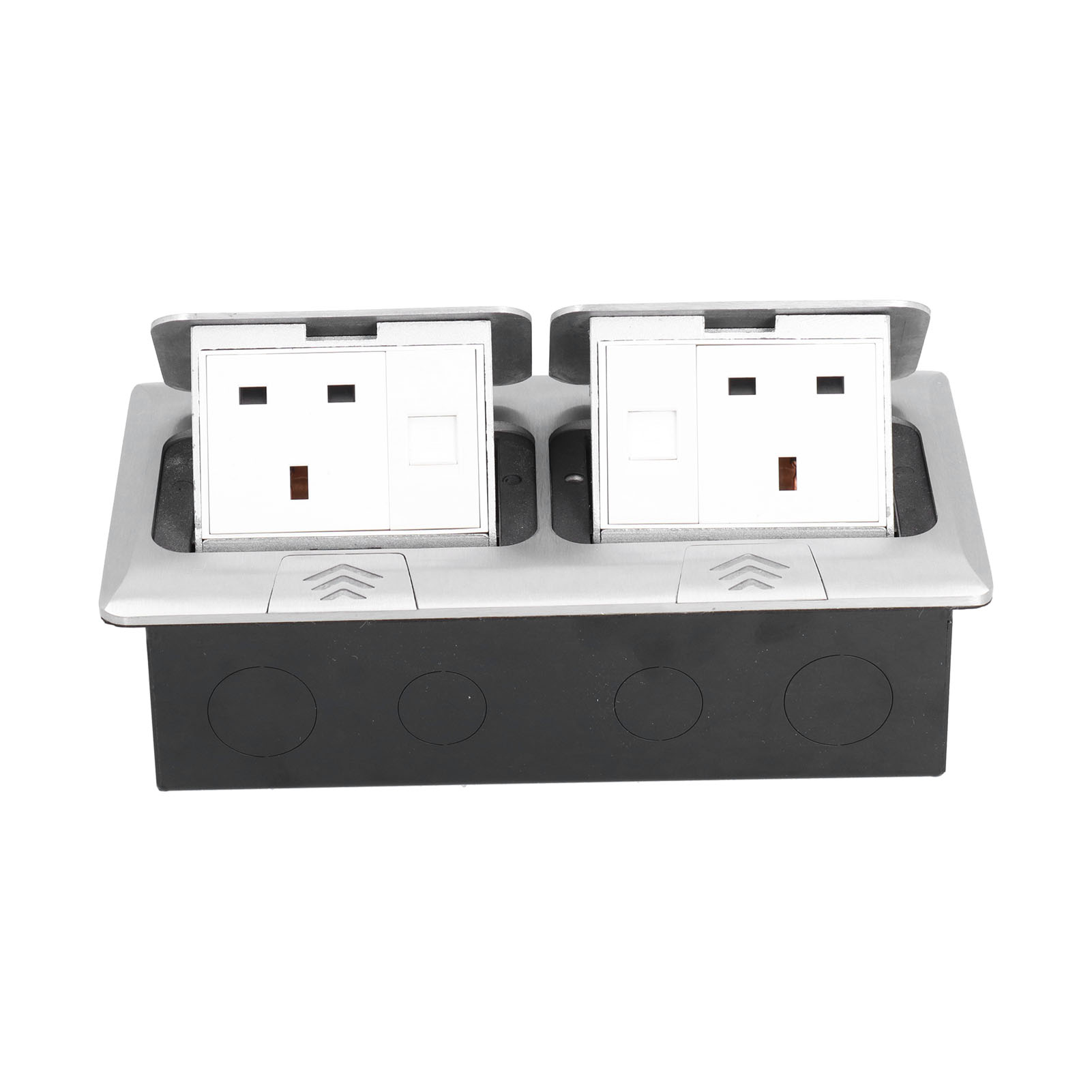 Bodensteckdose Mit Sprungfunktion, Doppelter Uk-standard, Multifunktionale Desktop-steckdose Für Büros, Langsam Springend