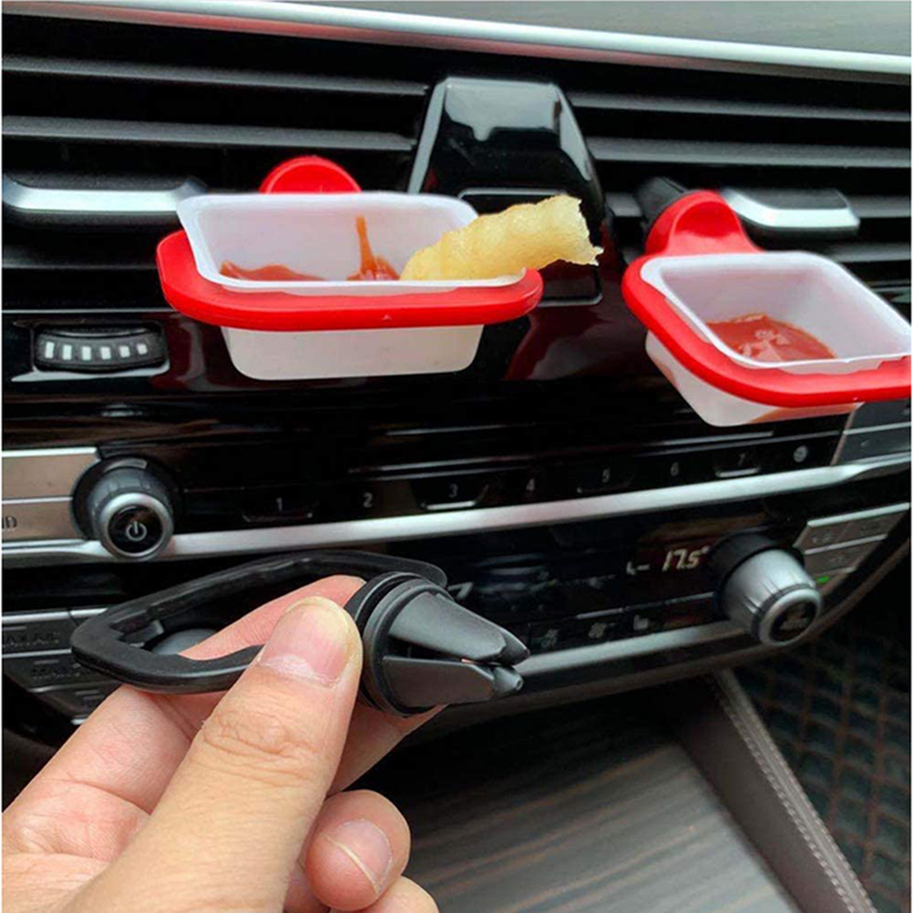 2er-set Auto-soßenhalter-dipclips, Mini-ketchup-dipbecher Fürs Auto
