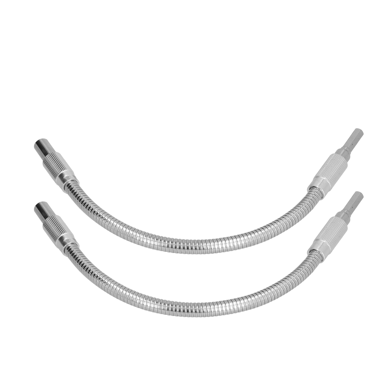 2 Stück Flexible Metallwellen Mit Sechskantschaft Für Schraubendreherbits, Verlängerungsstange Für Elektrische Bohrmaschinen, 300 Mm
