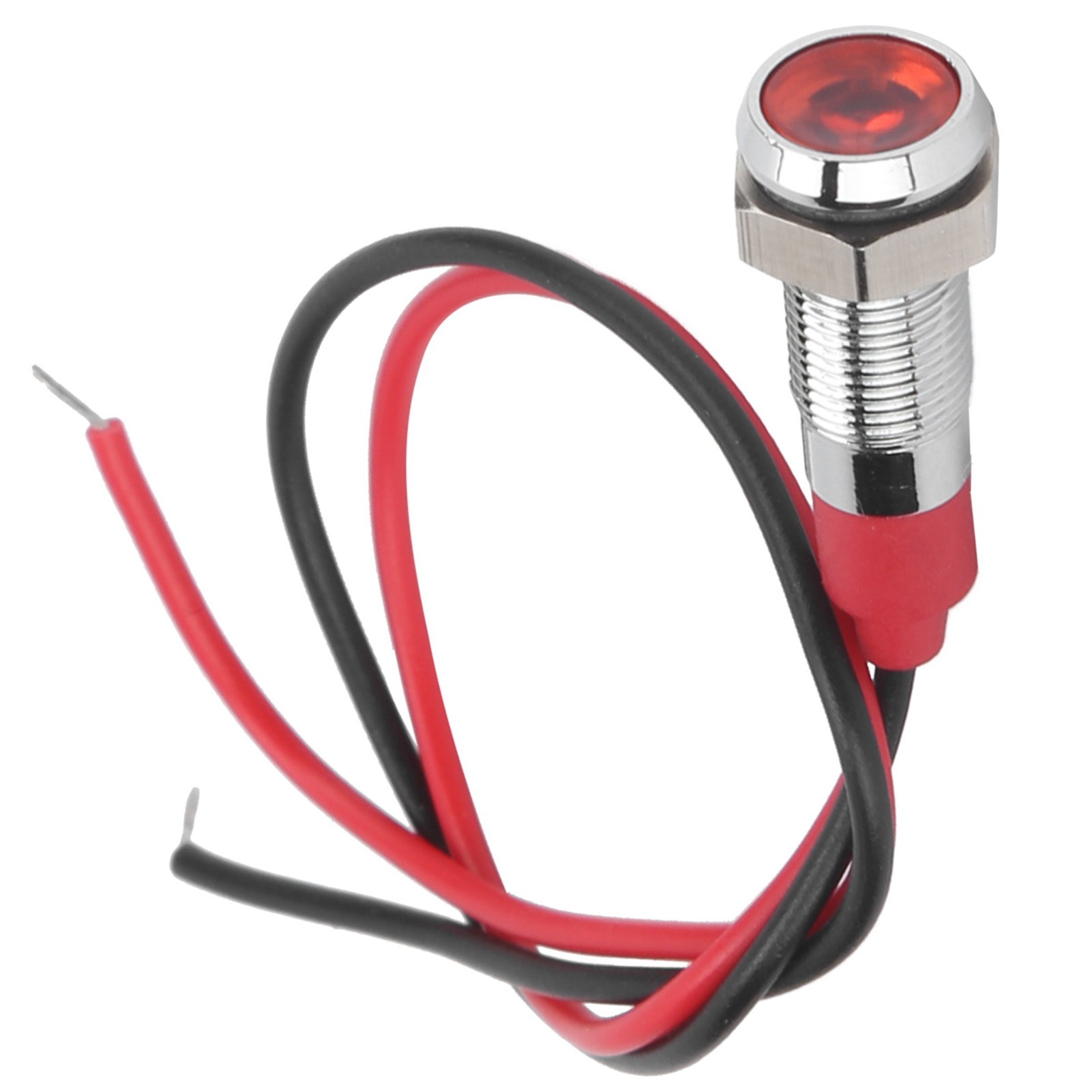 Led-metallanzeigeleuchte, 6 Mm, Wasserdicht, Signallampe Für Begleitfahrzeug, Lkw, Boot, Mit Kabel, 6v-led