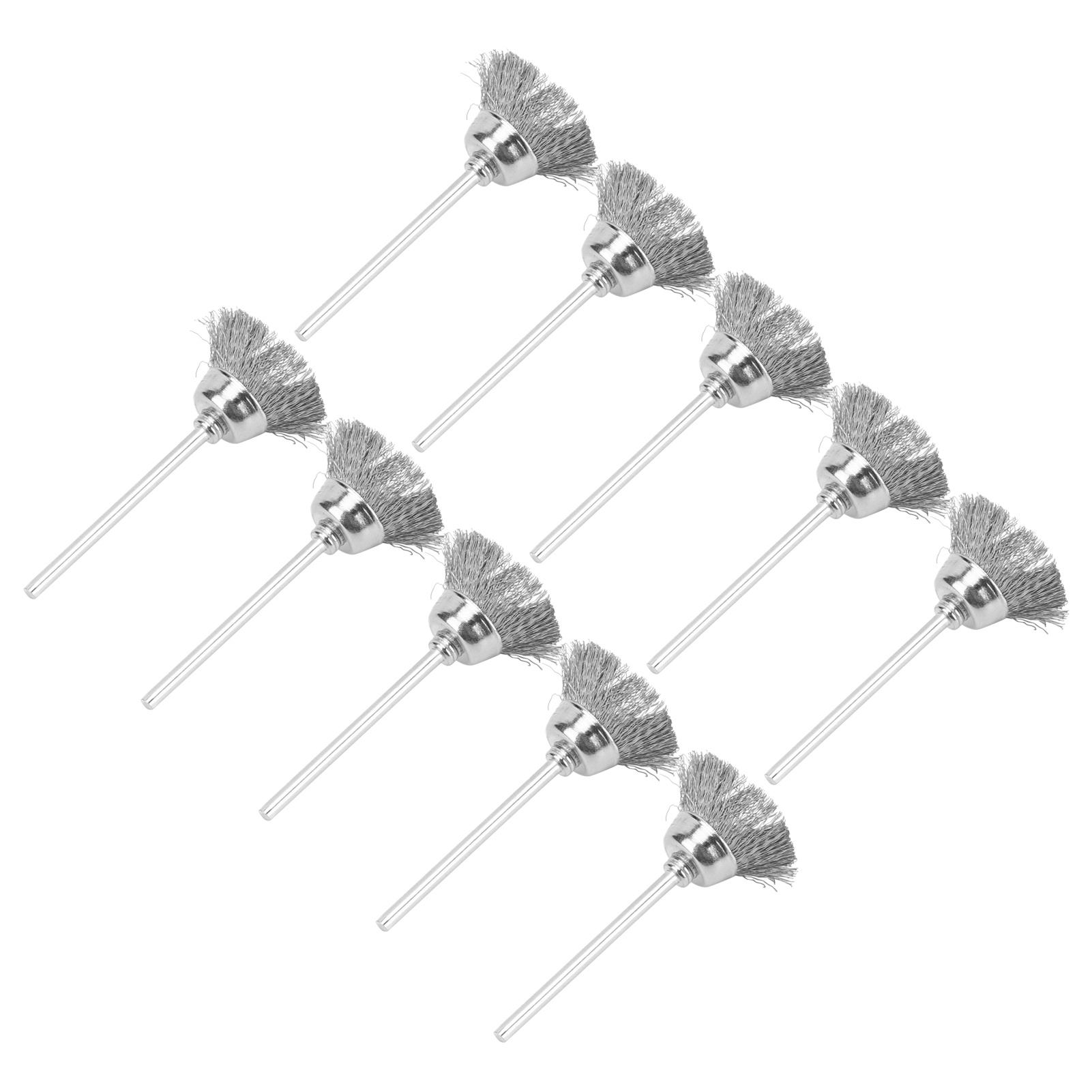 10-teiliges Drahtbürsten-set, Elektrischer Becher, Edelstahl-bohrmaschinenzubehör Zum Polieren Und Reinigen (schalenform)