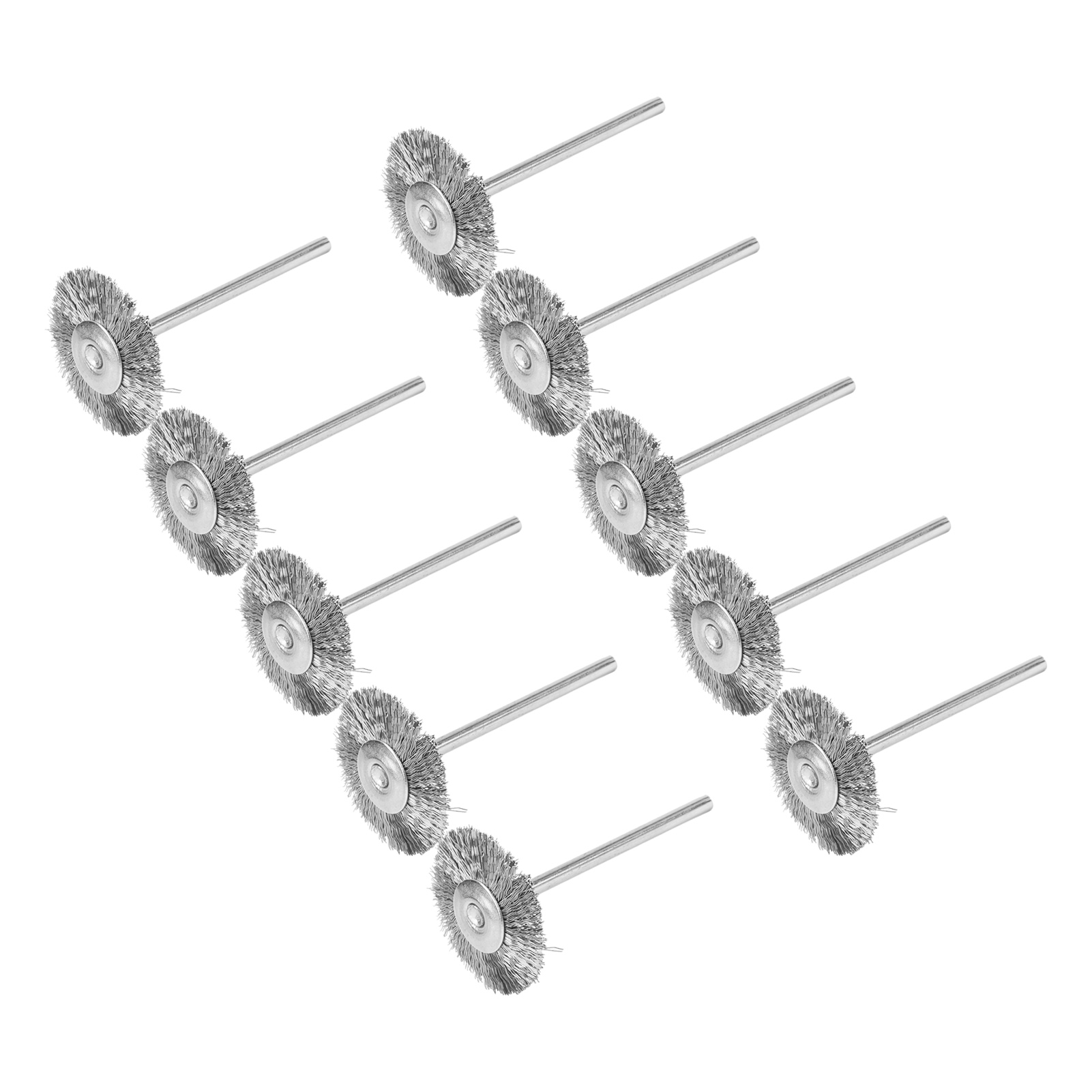 10-teiliges Drahtbürsten-set, Elektrischer Topf, Edelstahl-bohrmaschinenzubehör Zum Polieren Und Reinigen (t-form)