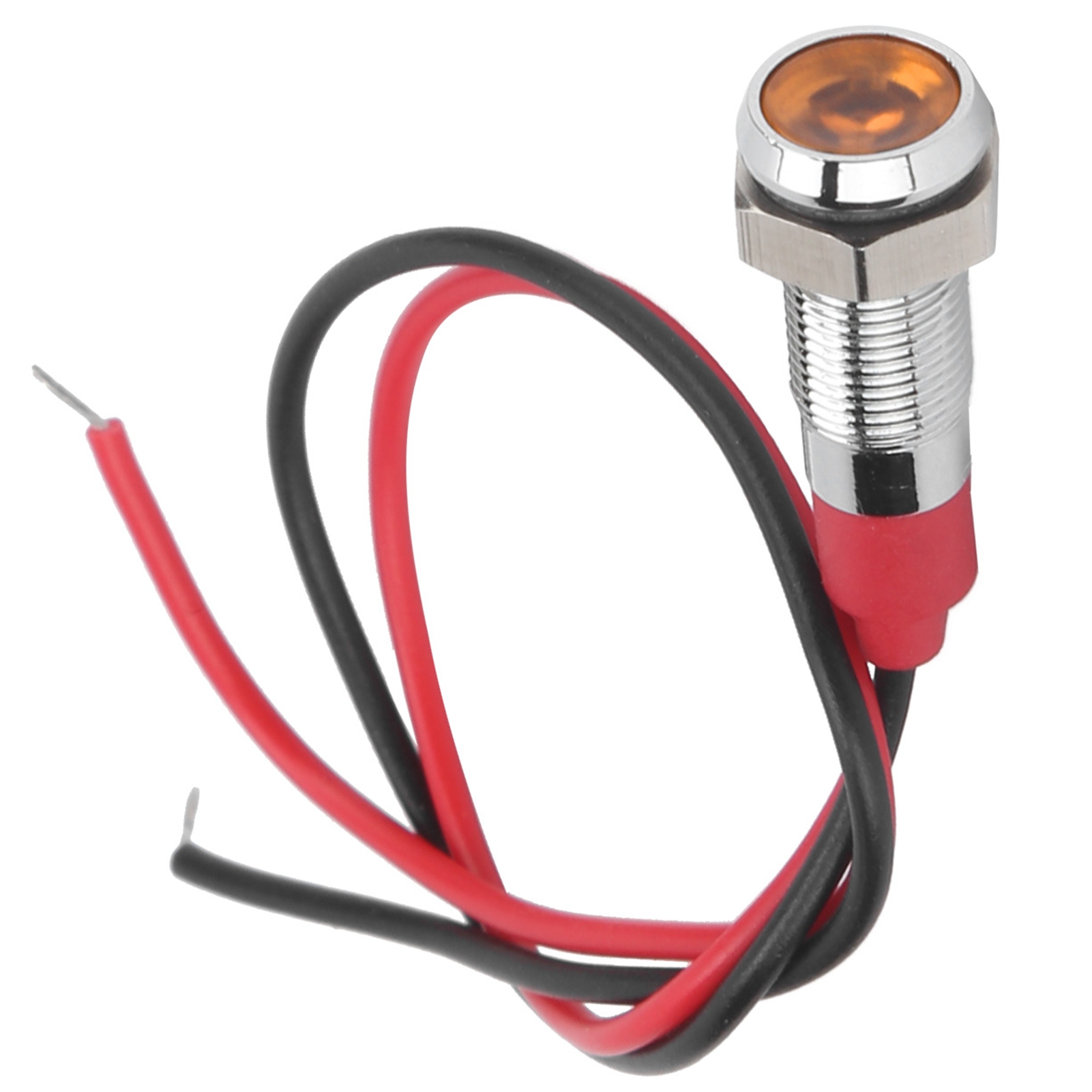 Led-metallanzeigeleuchte, 6 Mm, Wasserdicht, Signallampe Für Begleitfahrzeug, Lkw, Boot, Mit Kabel, 6 V, Gelb